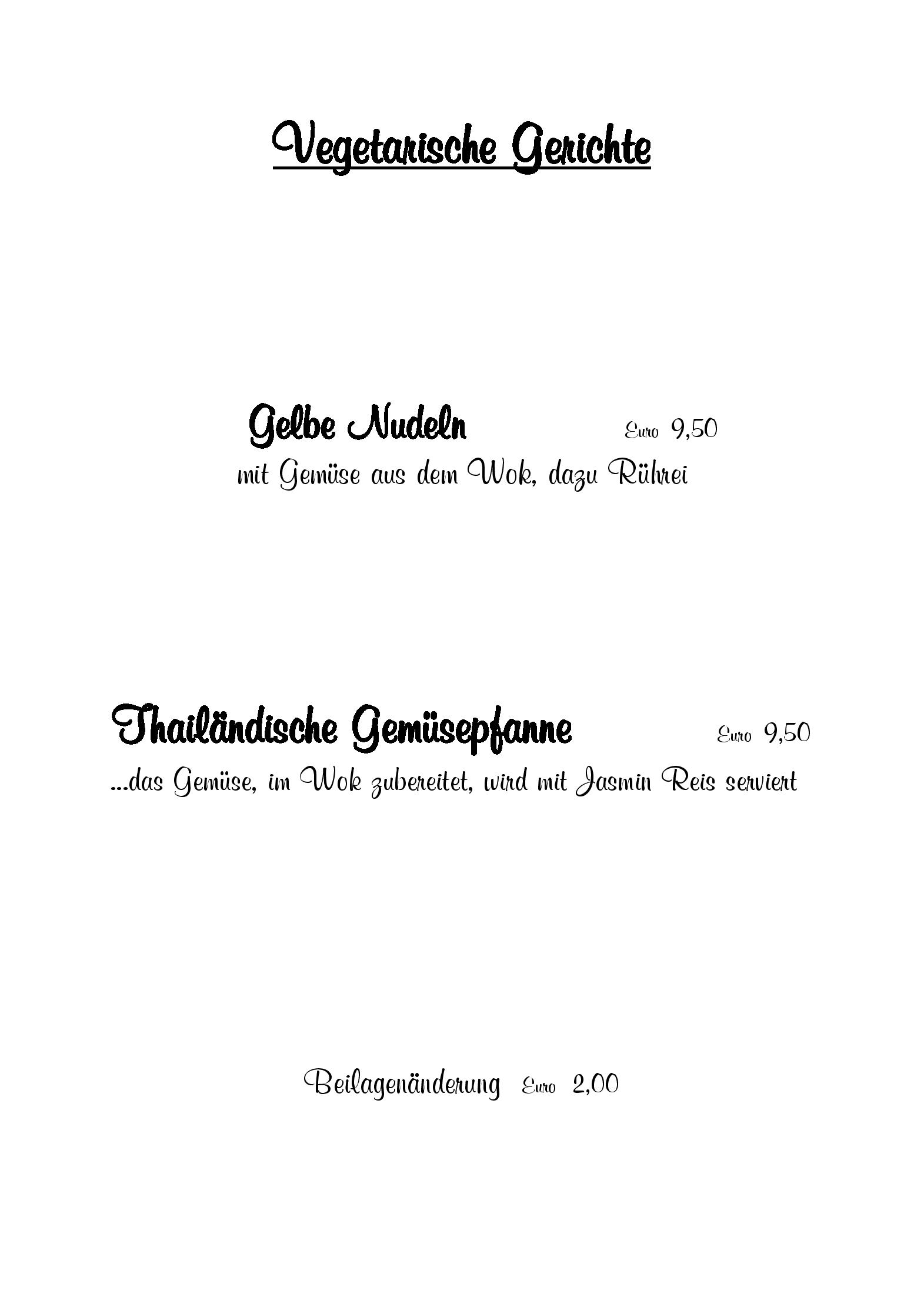 Speisekarte