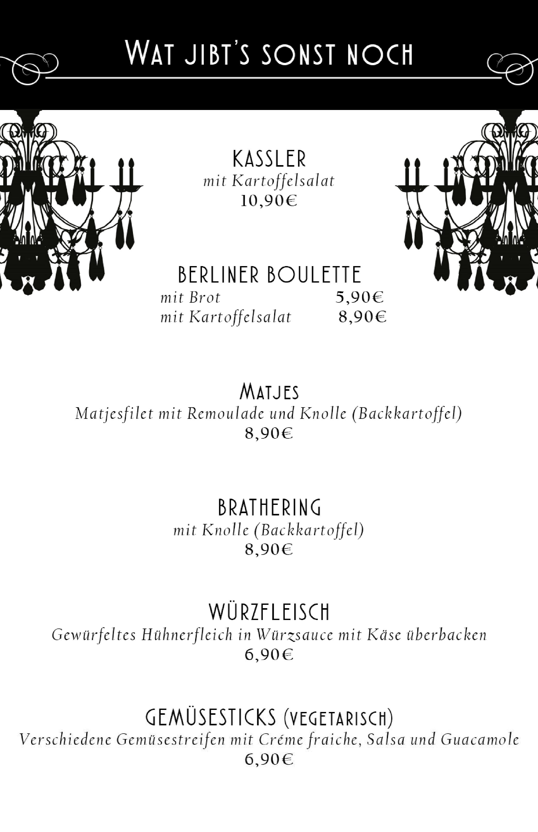 Speisekarte