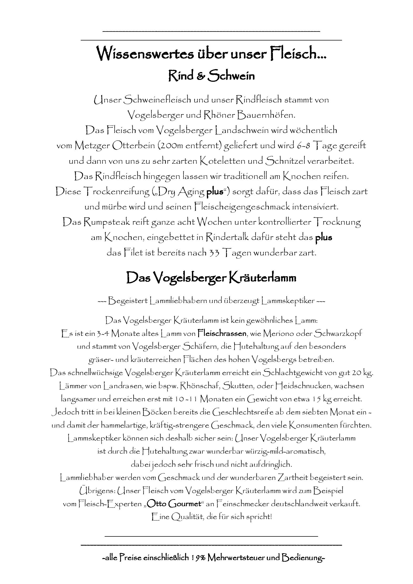 Speisekarte