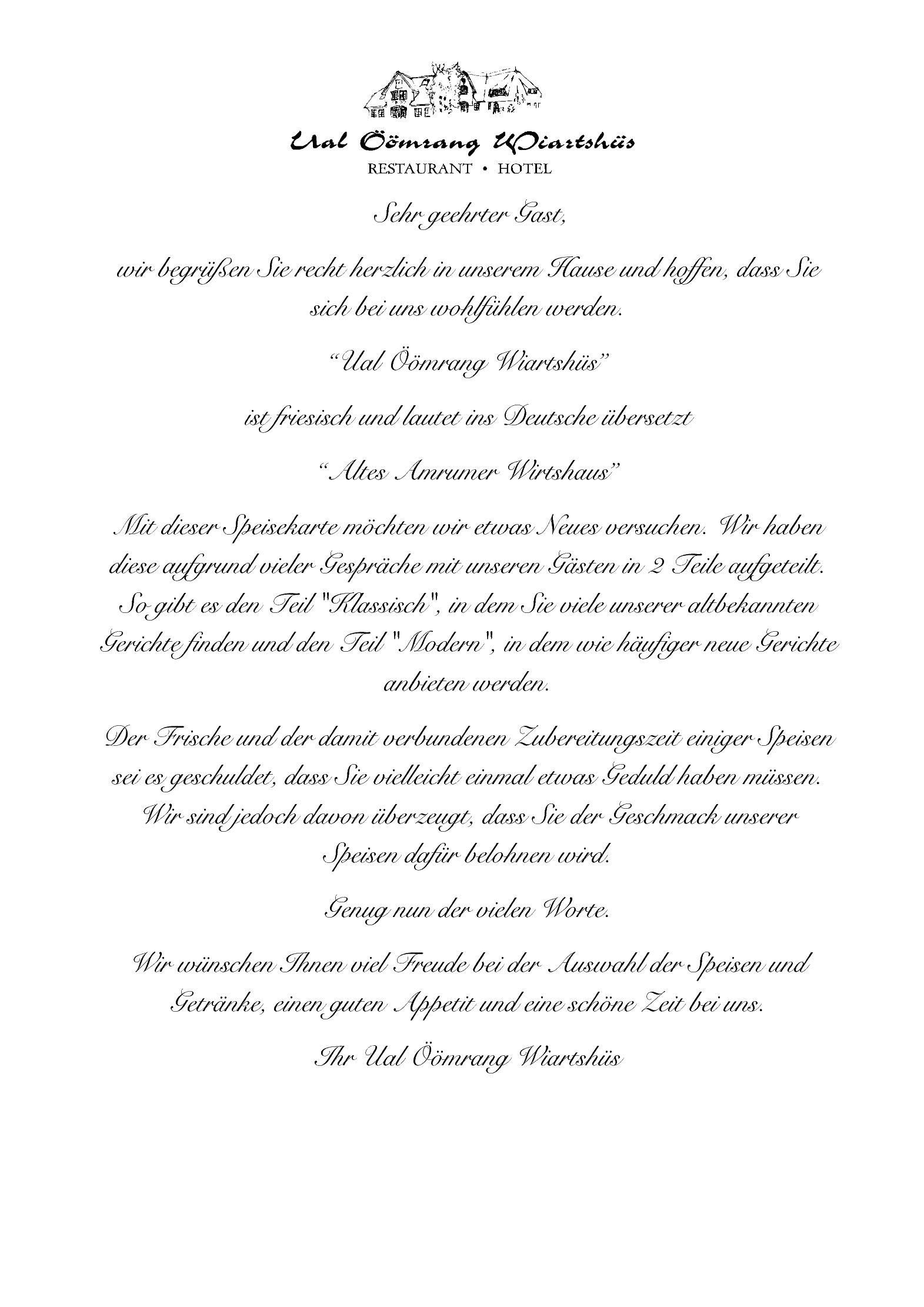 Speisekarte