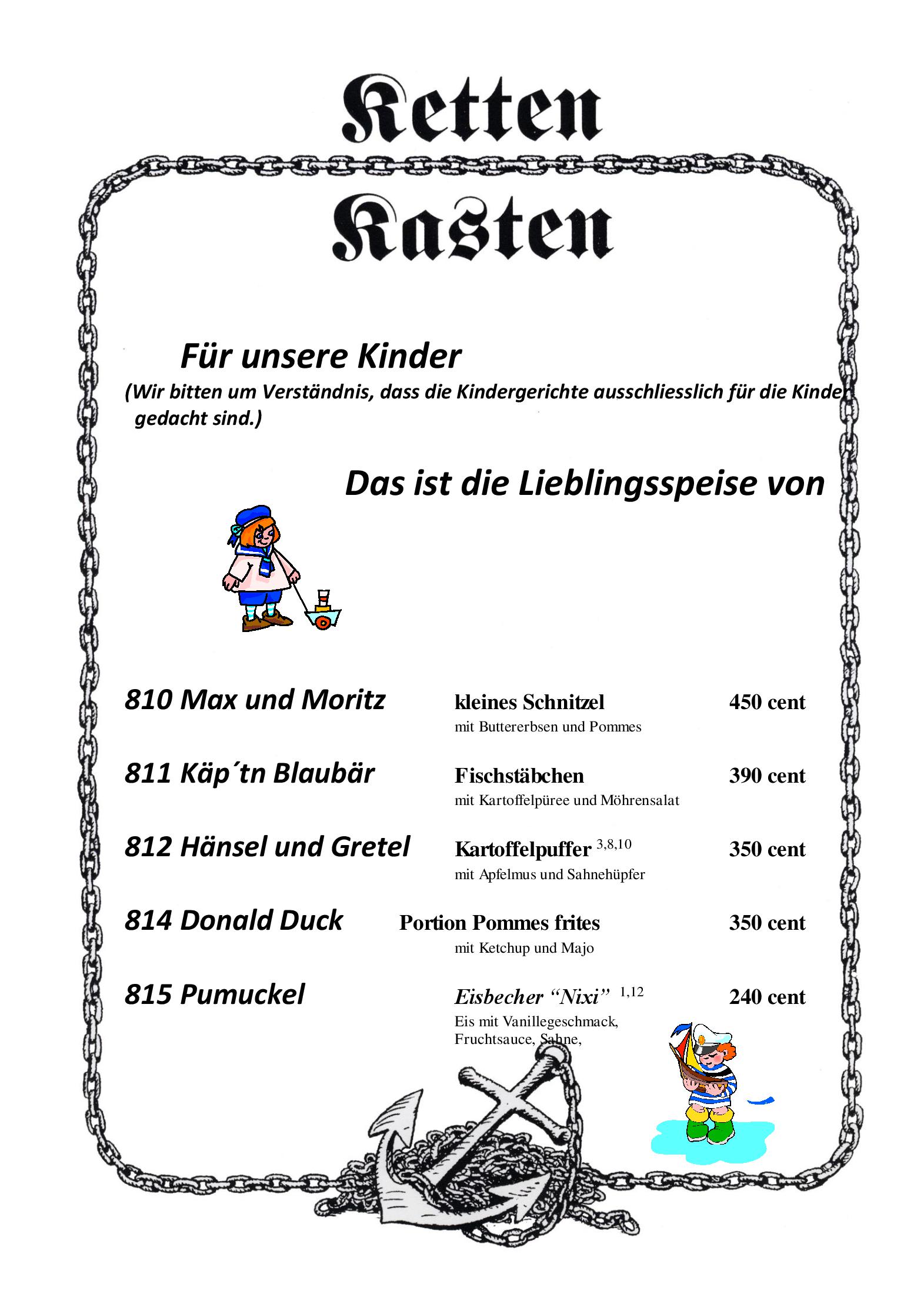 Speisekarte