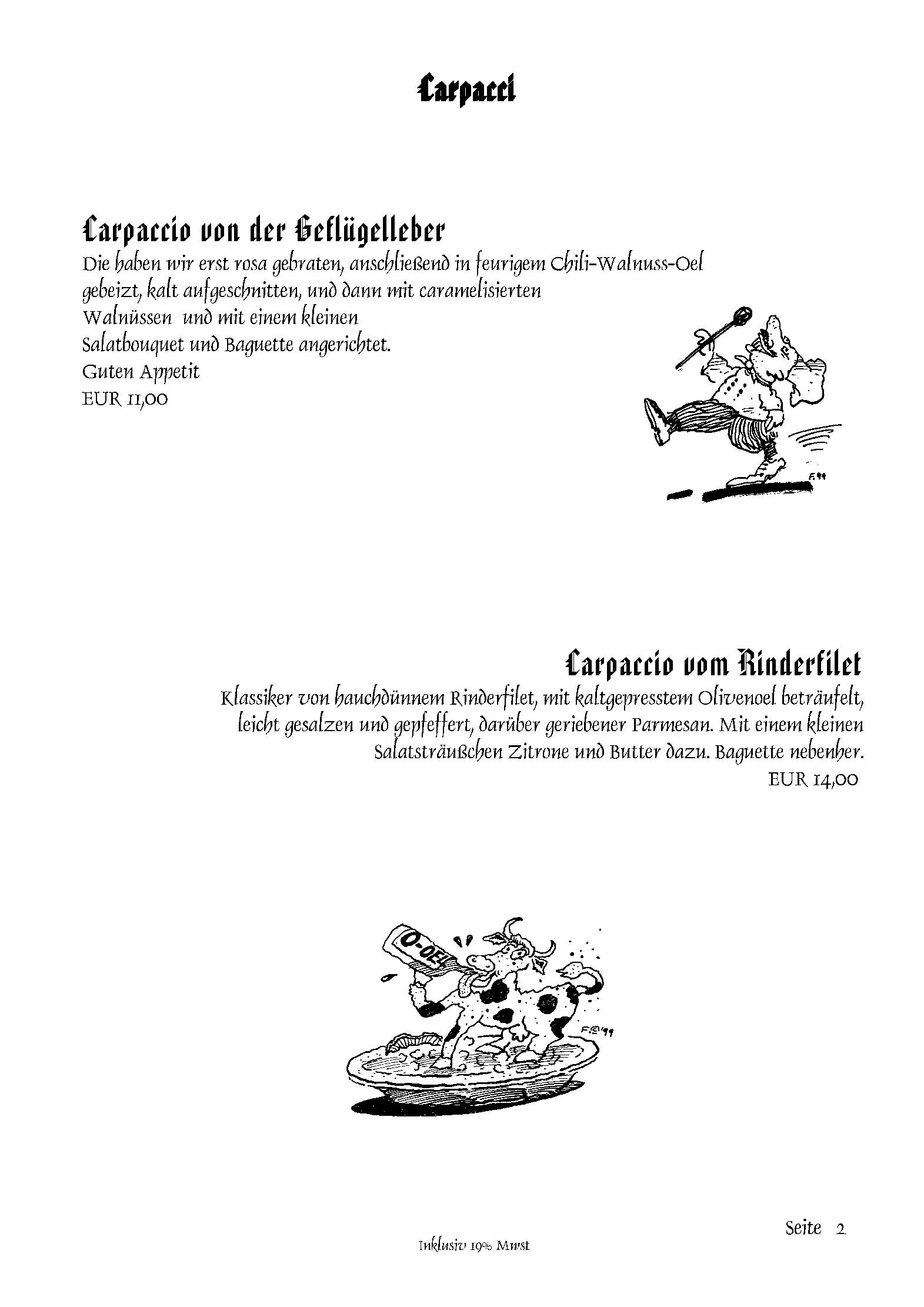 Speisekarte