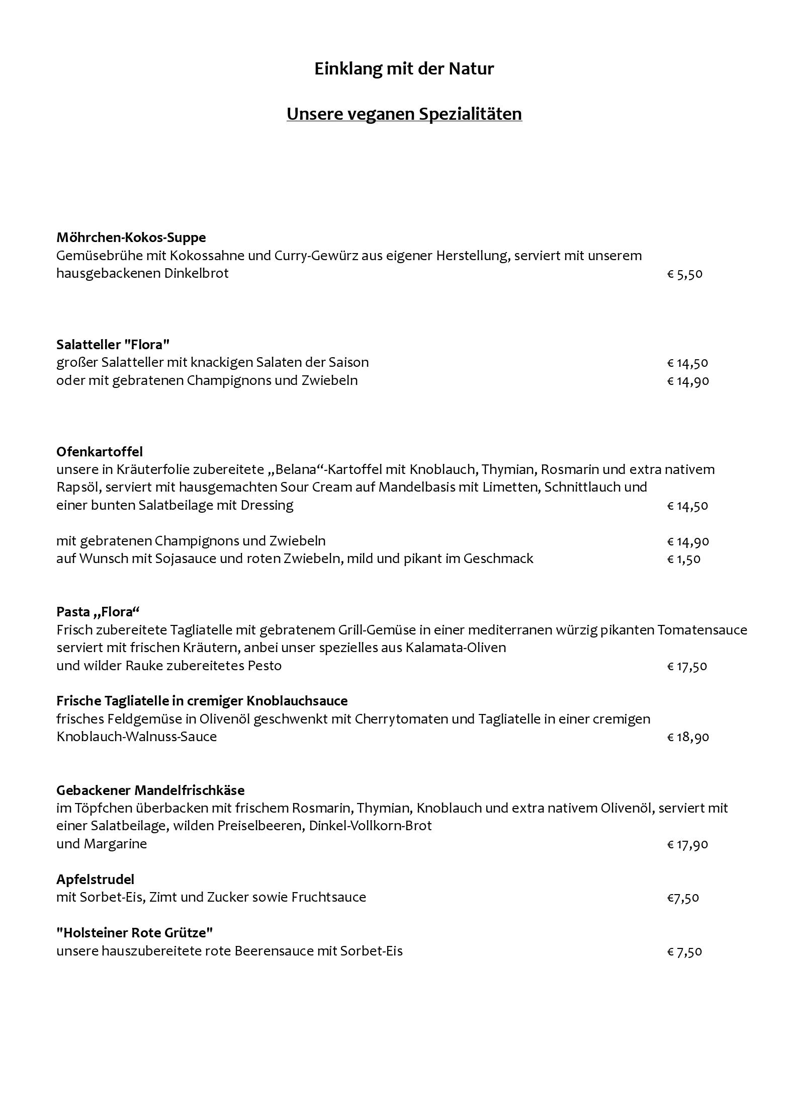 Speisekarte