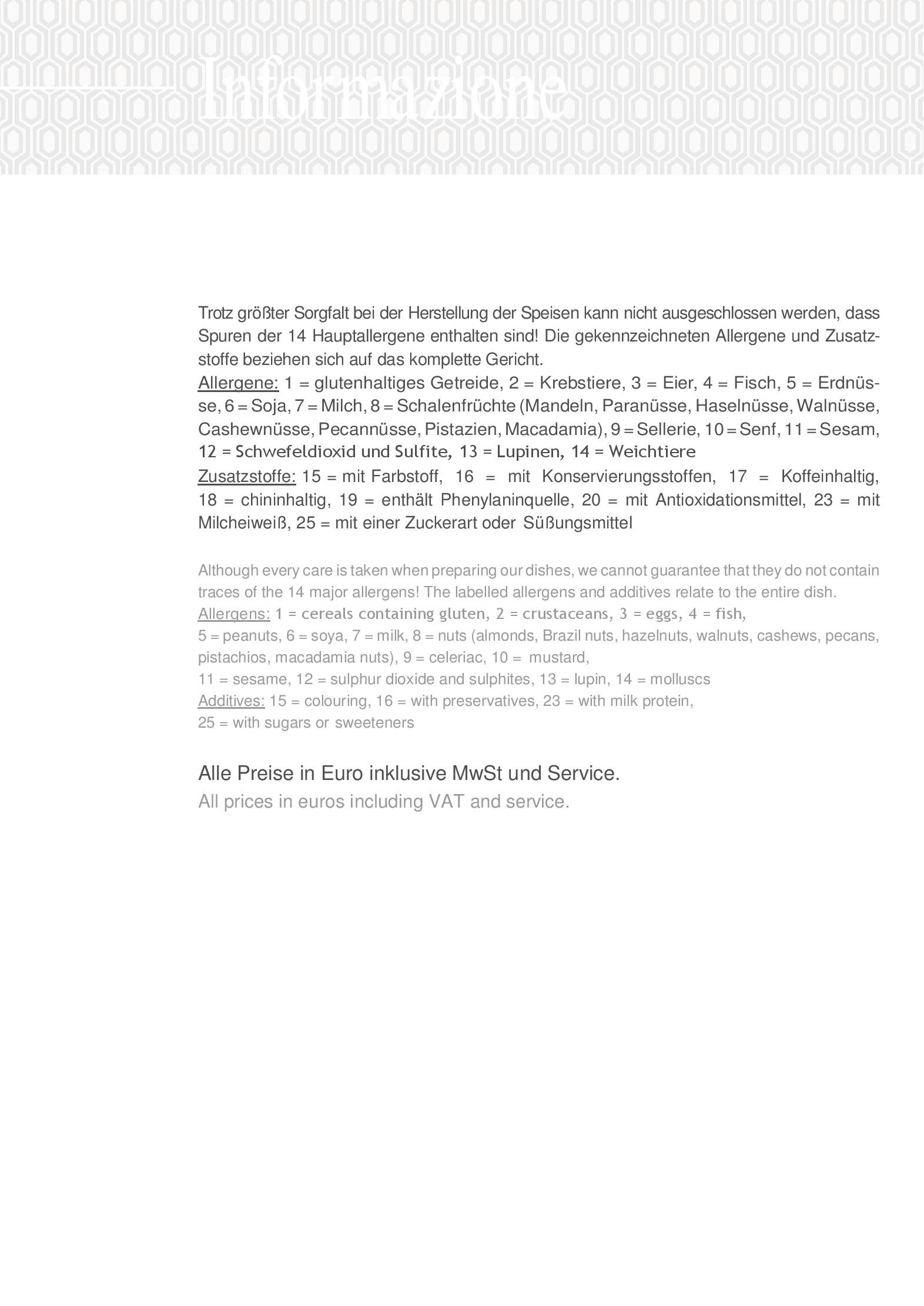 Speisekarte