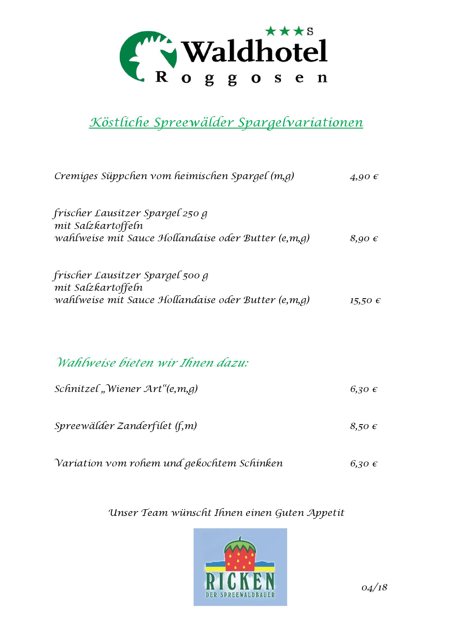 Speisekarte