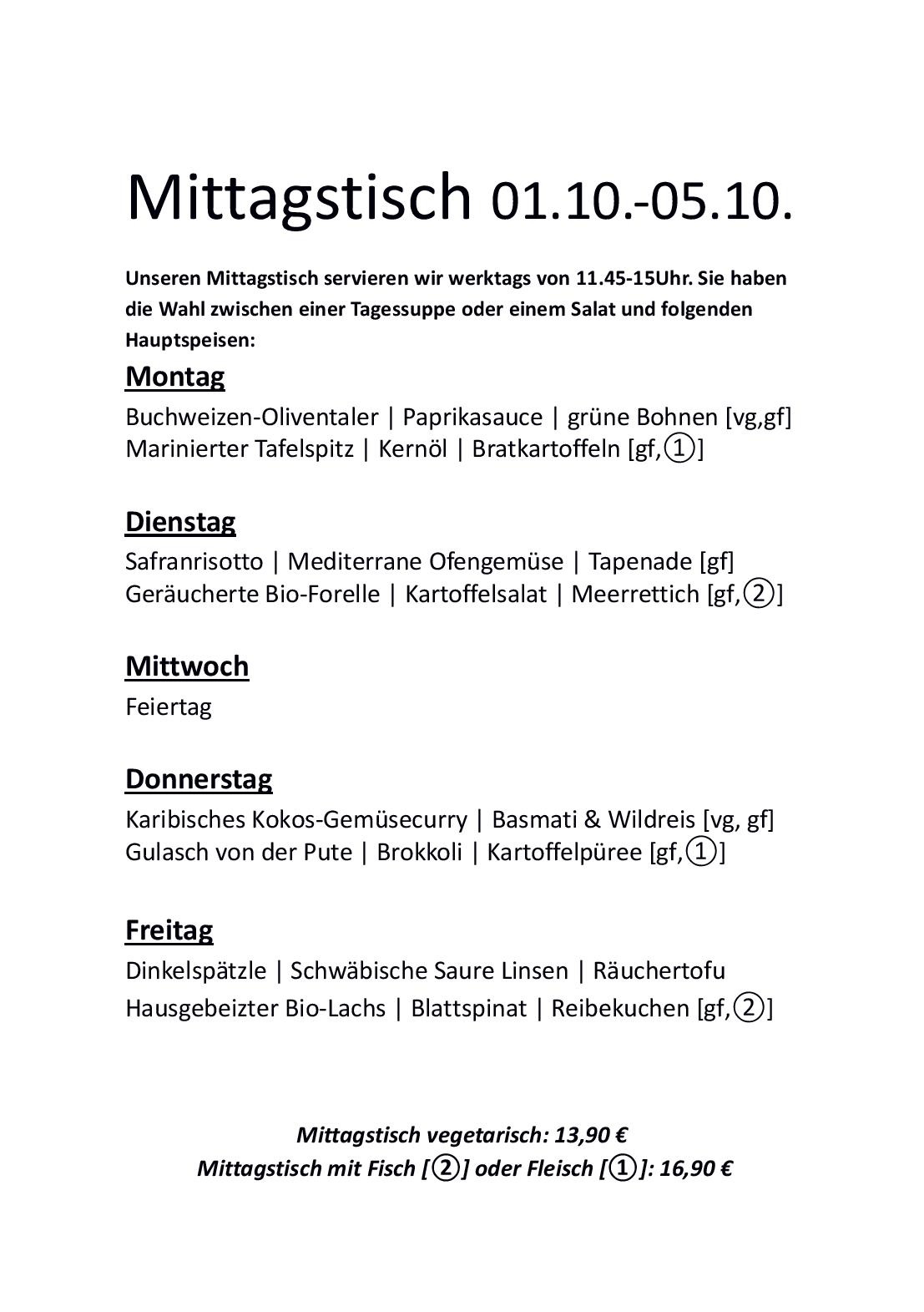 Speisekarte