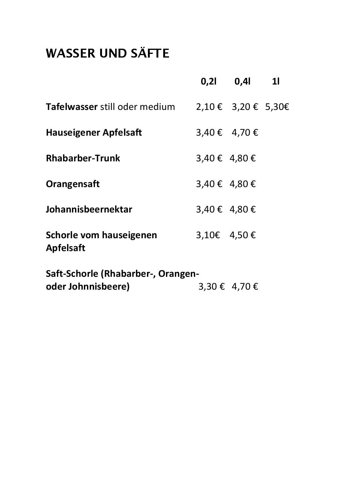 Speisekarte