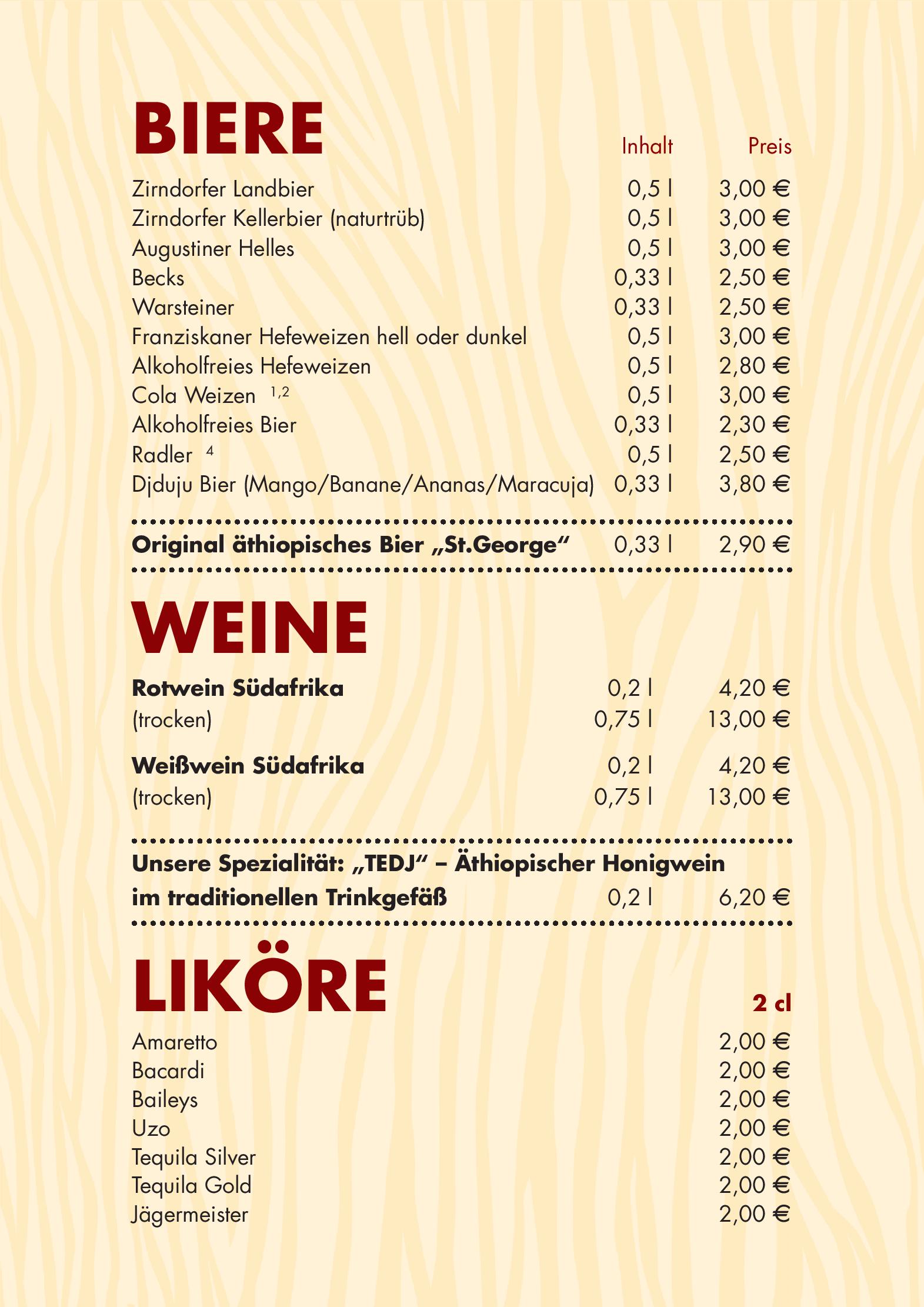 Speisekarte
