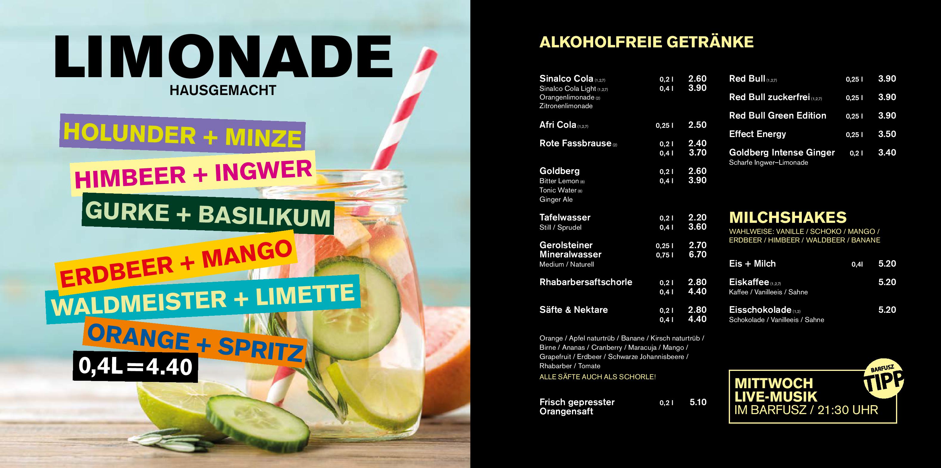 Speisekarte