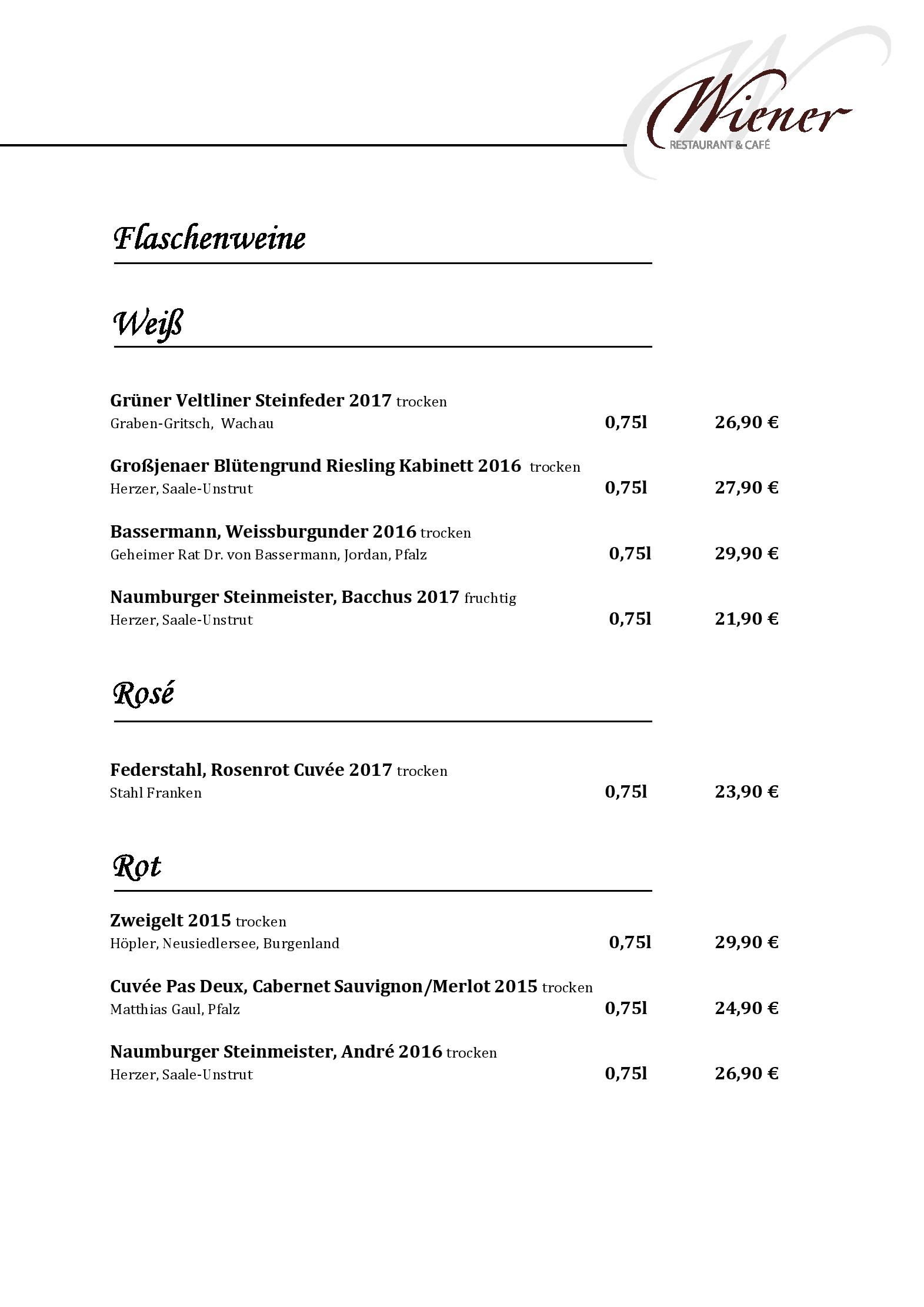 Speisekarte