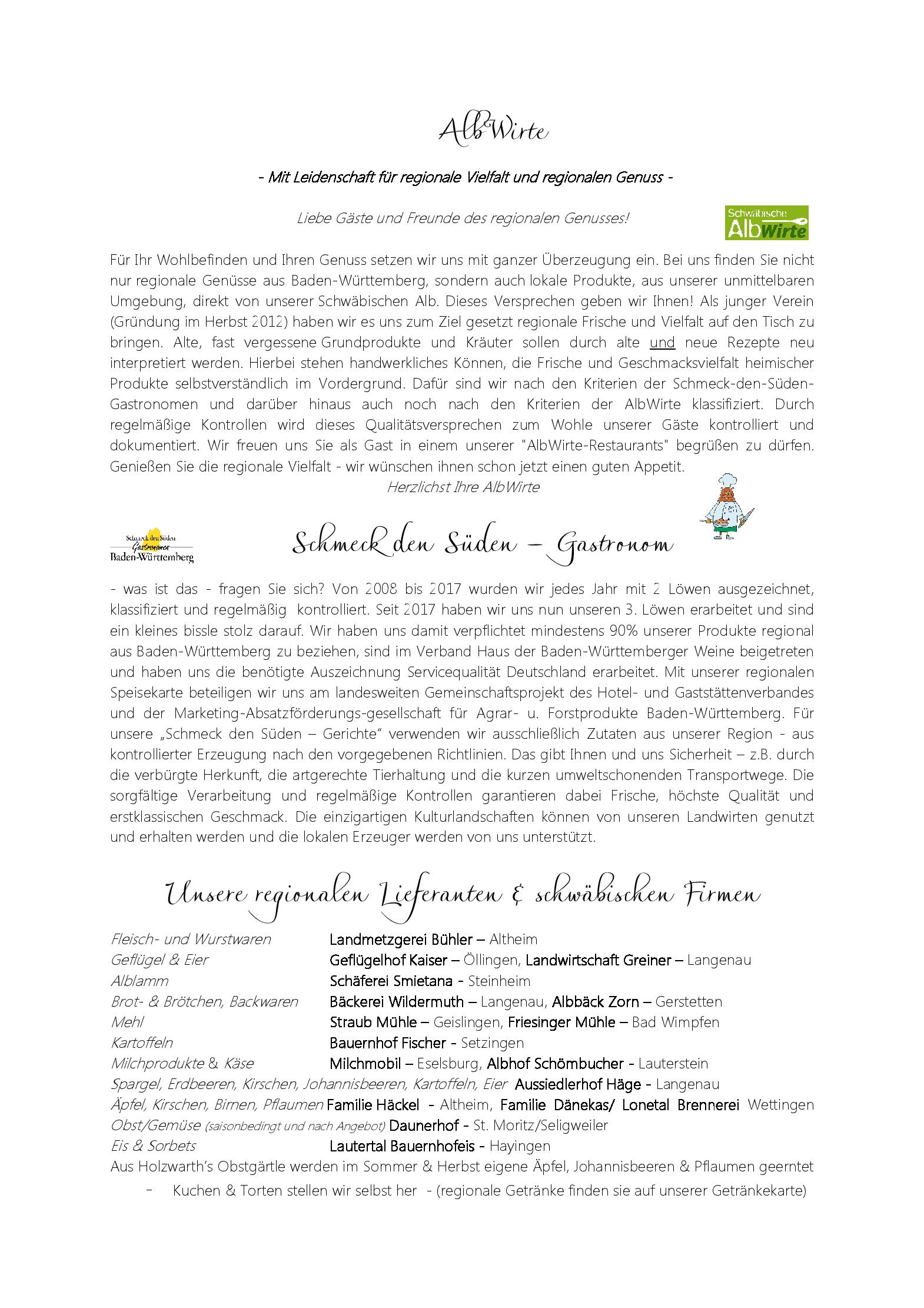 Speisekarte