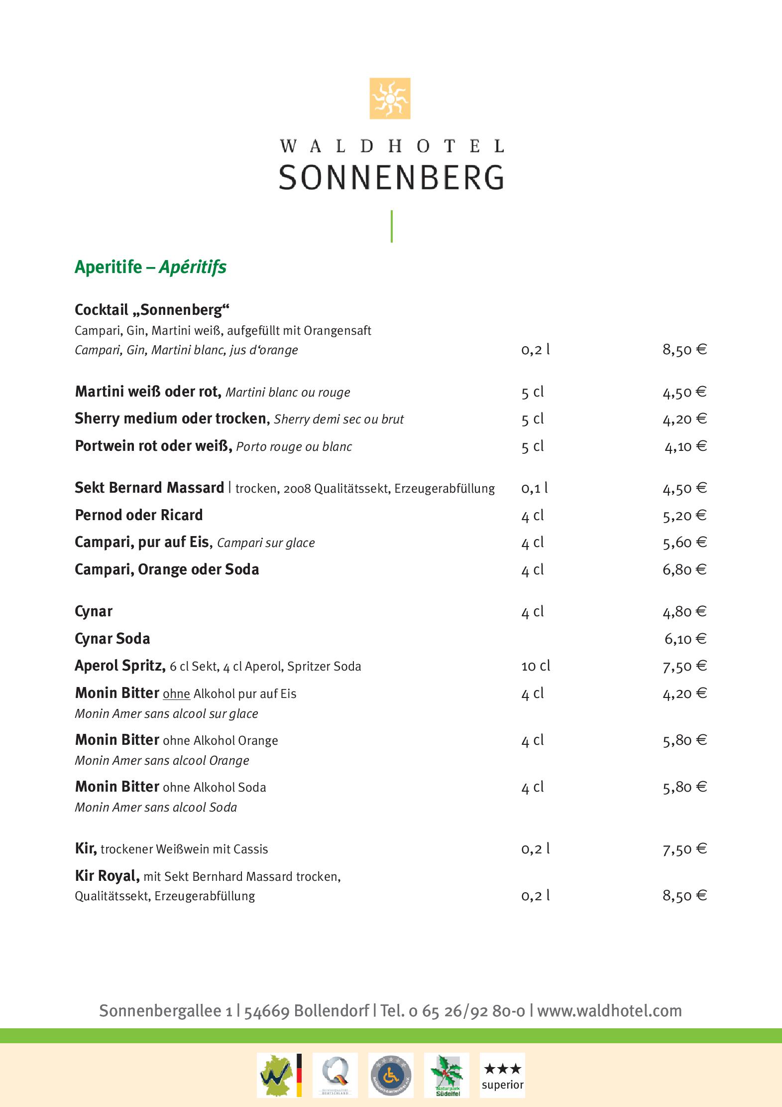 Speisekarte