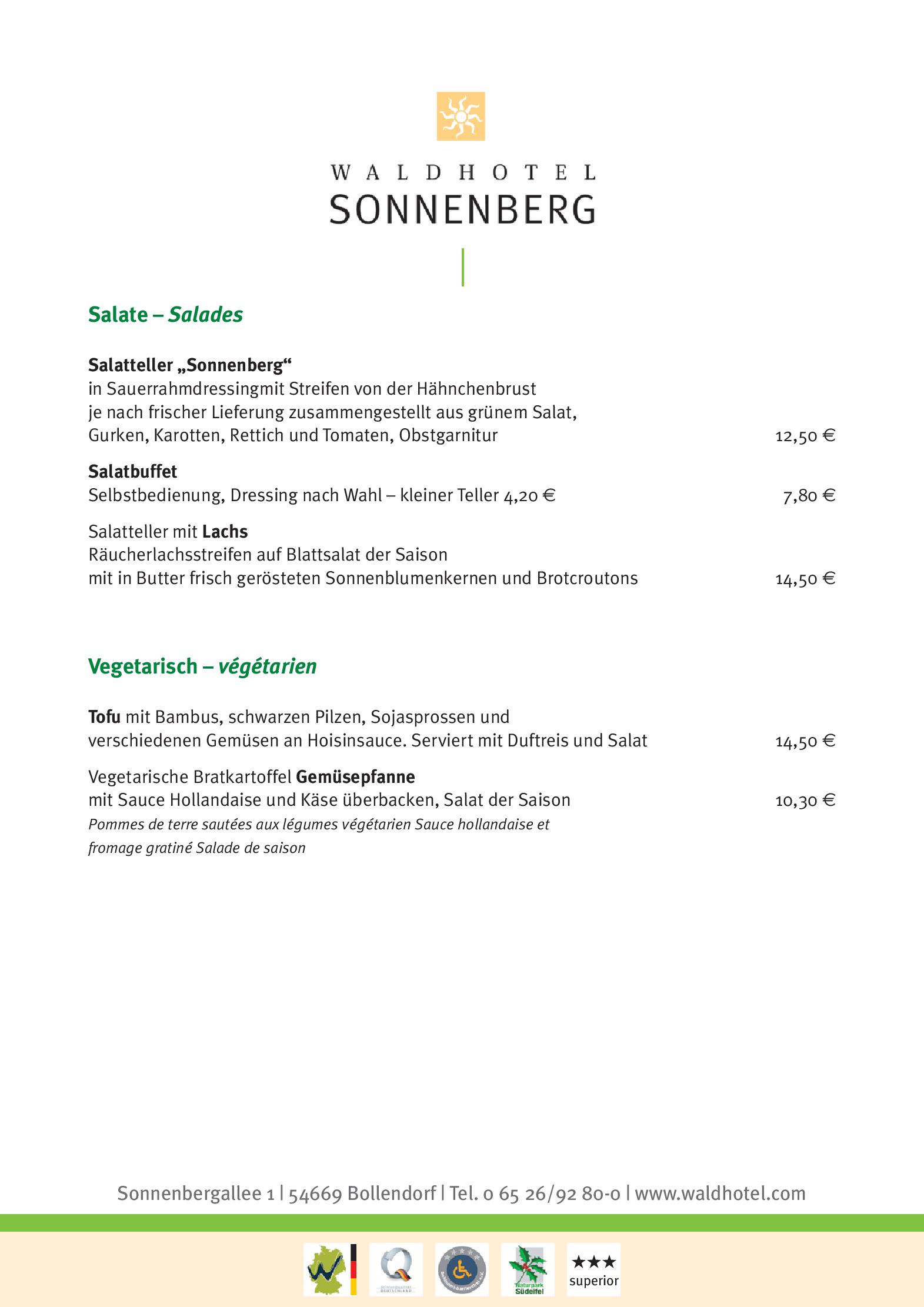 Speisekarte