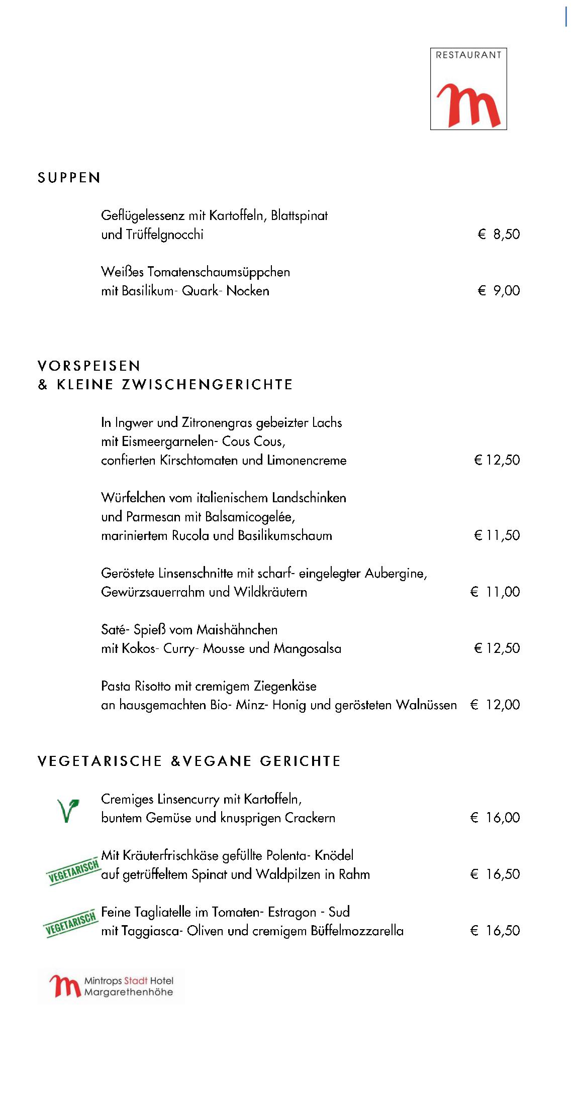 Speisekarte
