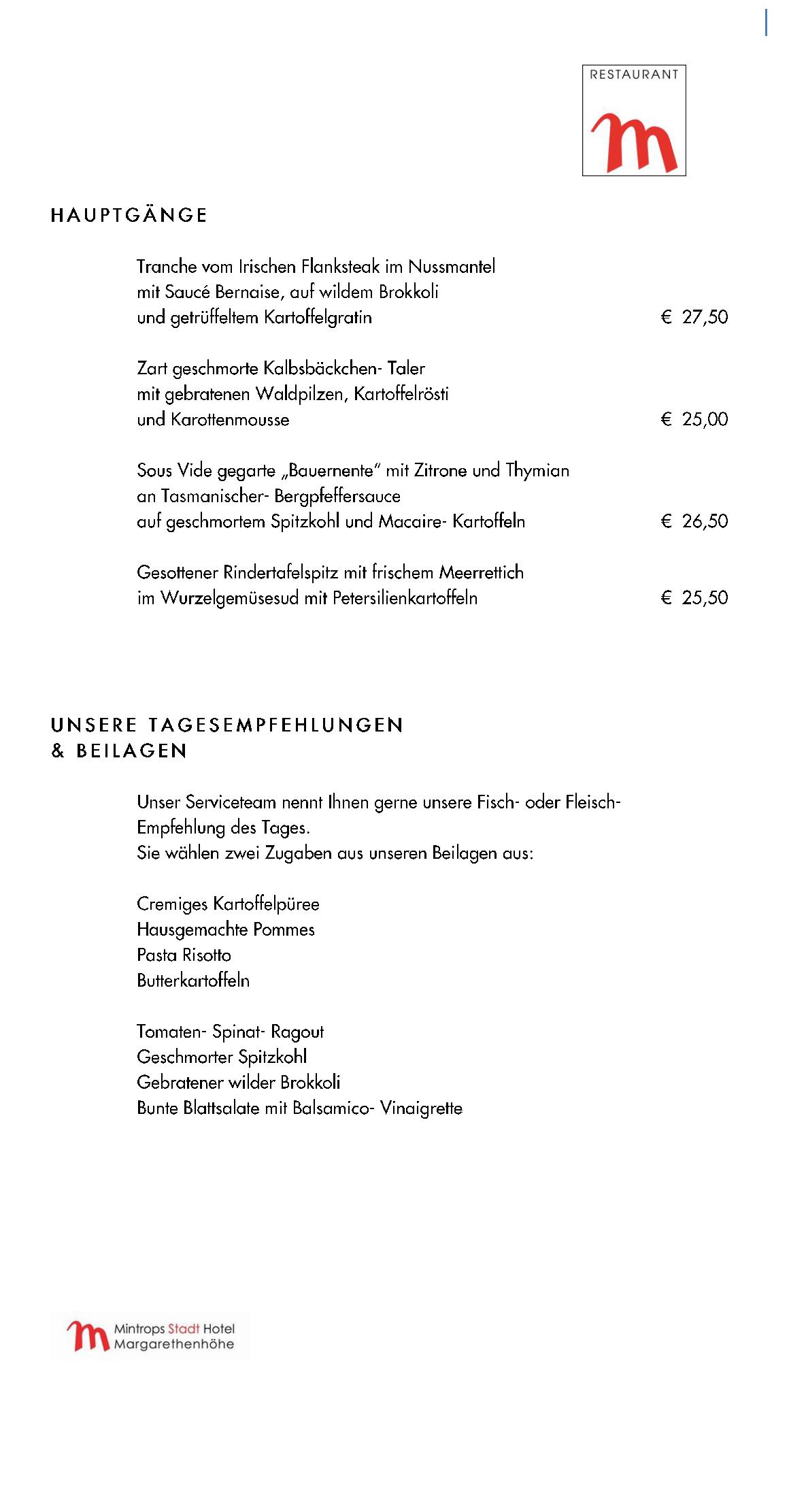 Speisekarte