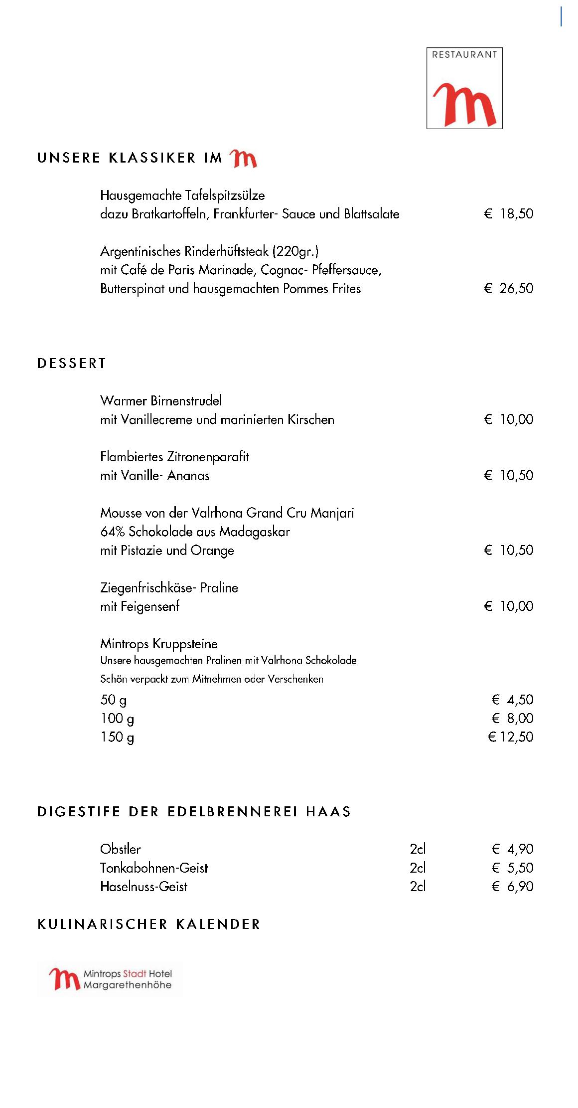 Speisekarte