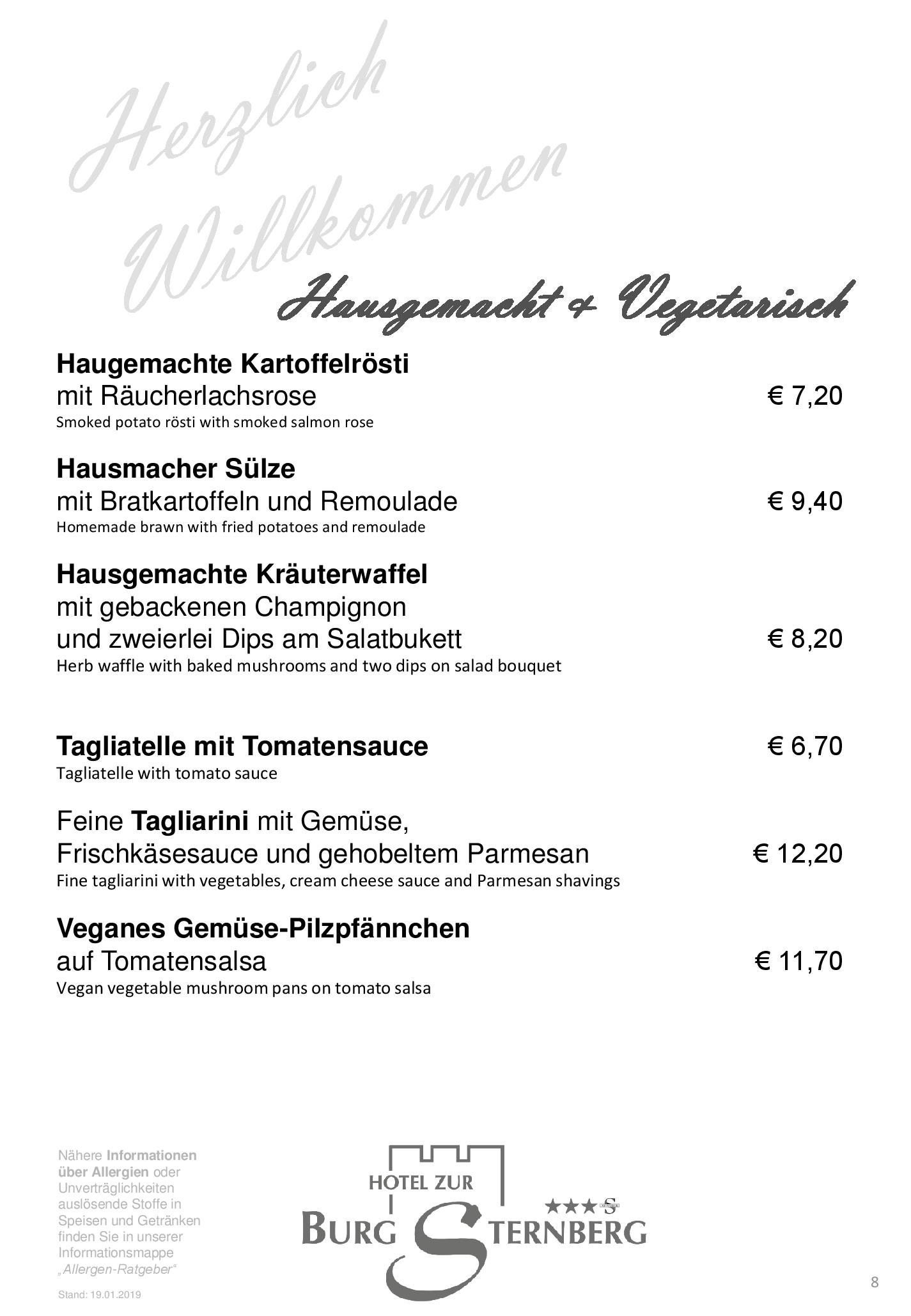 Speisekarte