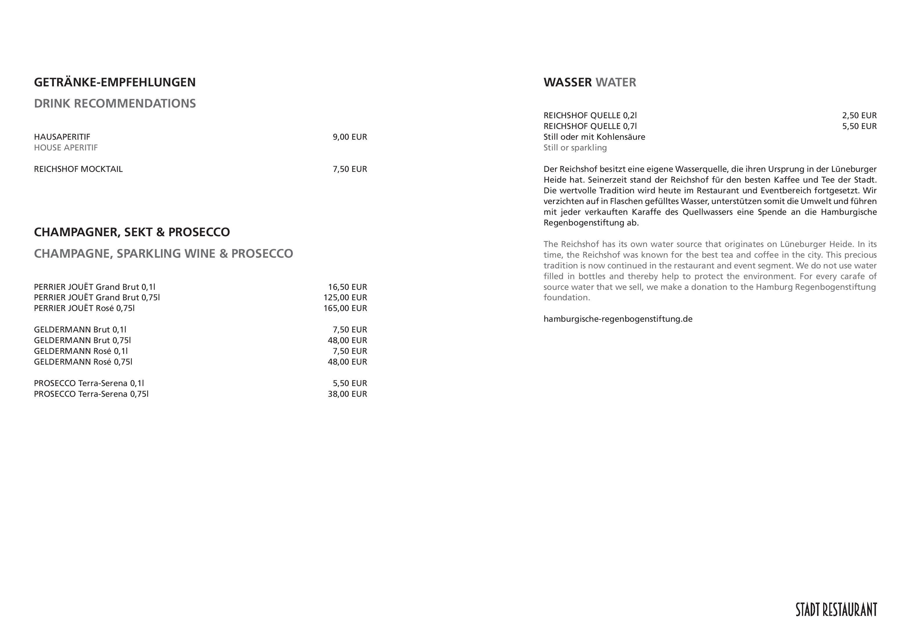 Speisekarte