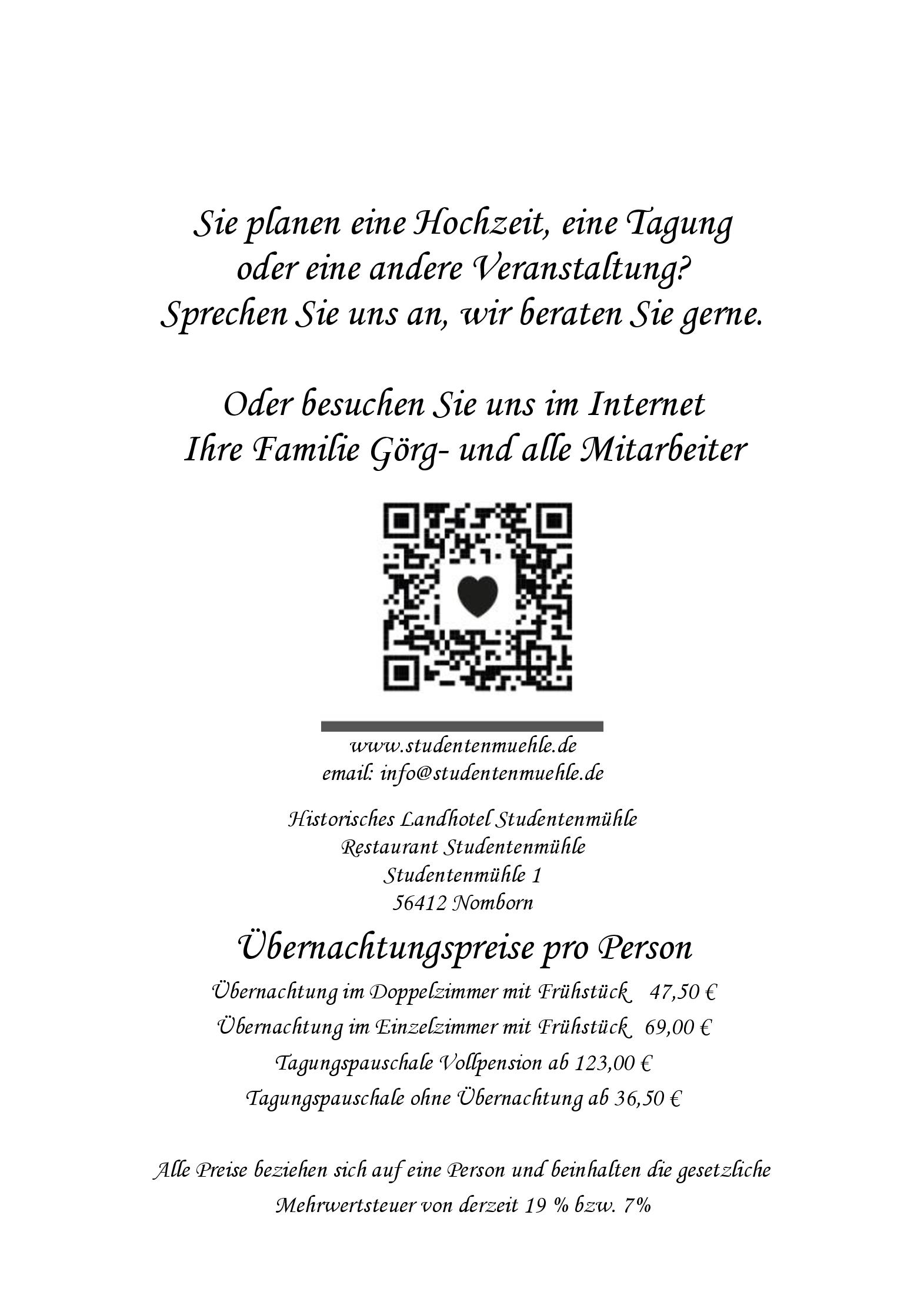 Speisekarte
