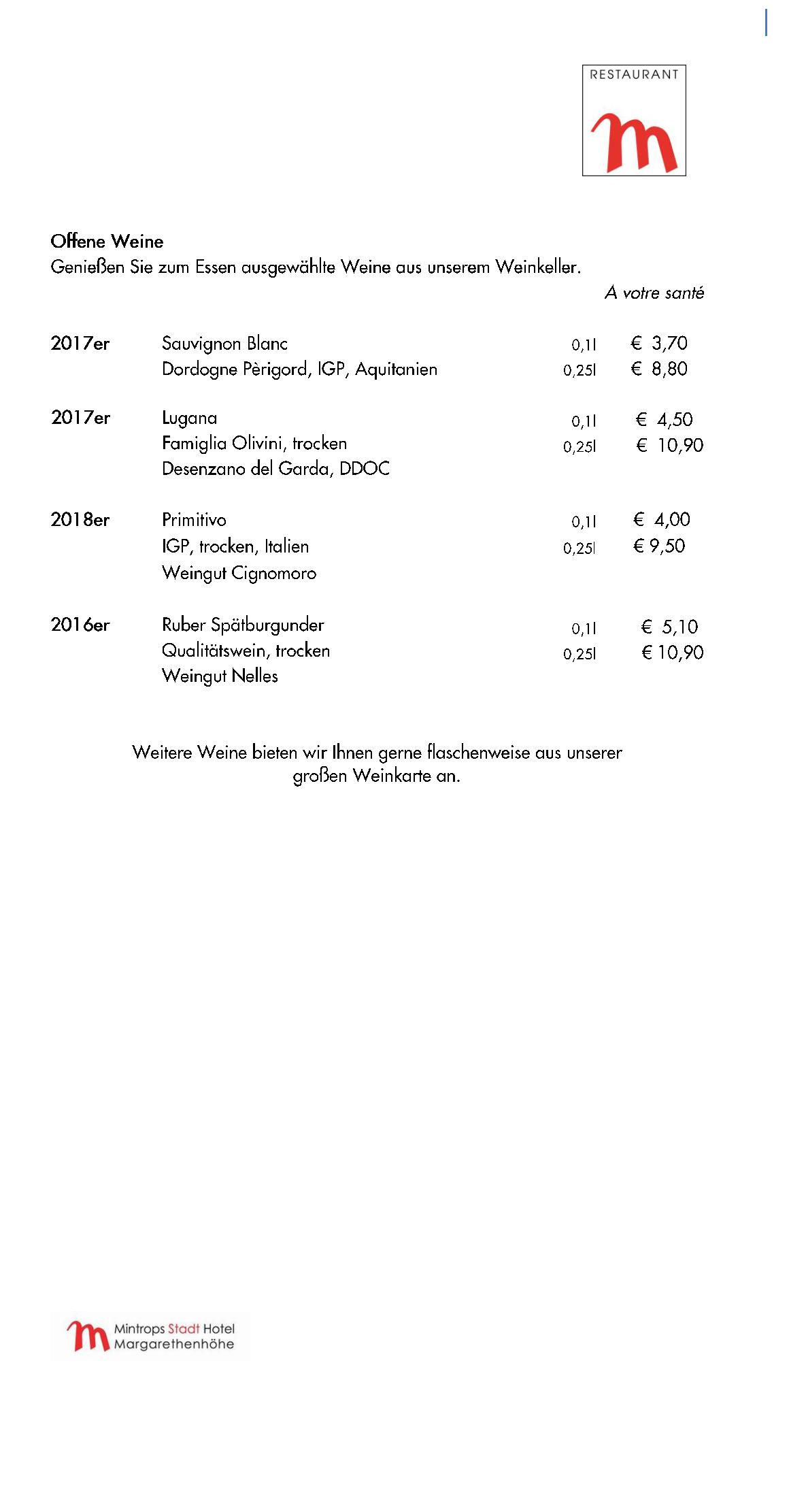 Speisekarte