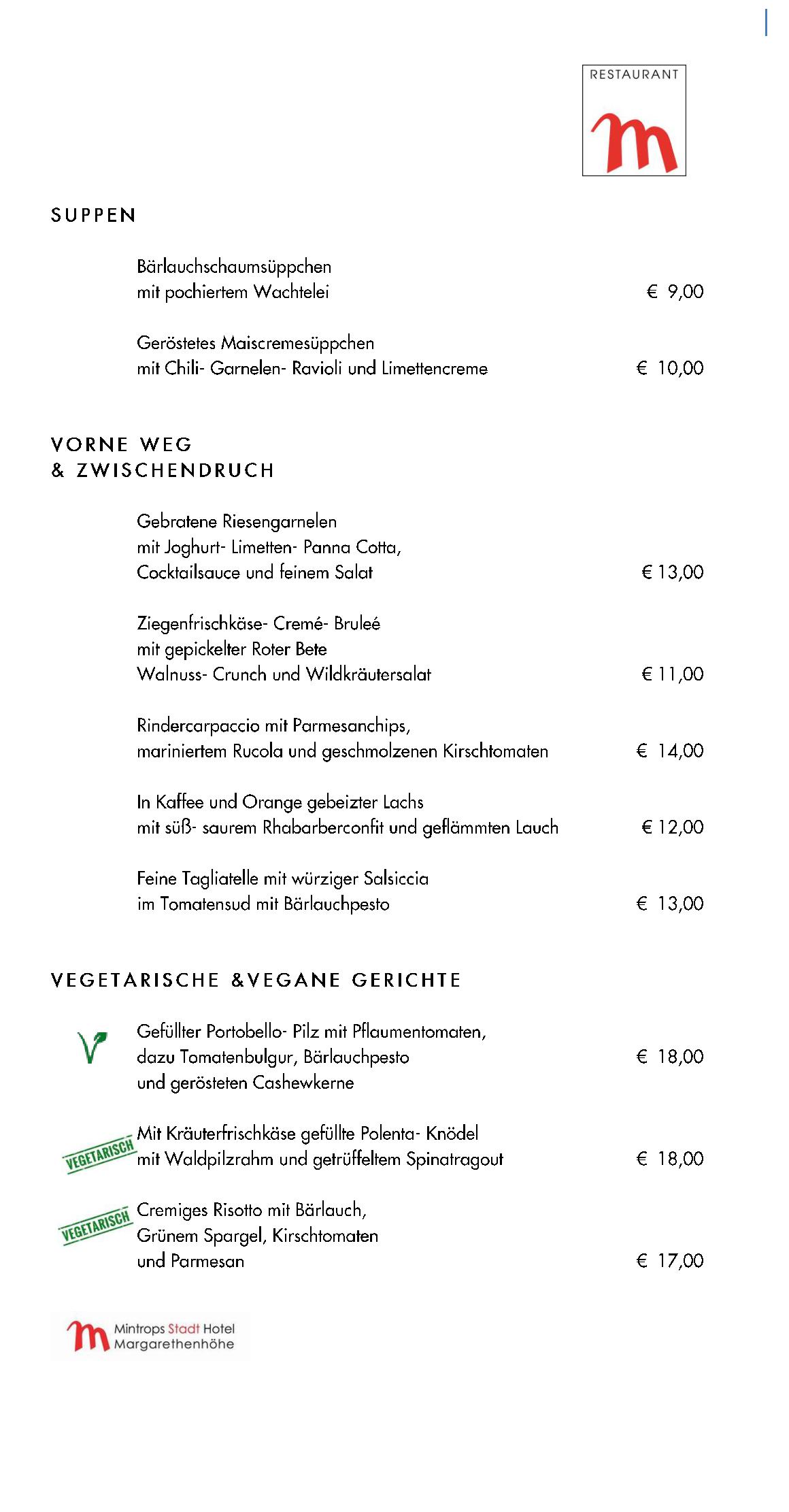 Speisekarte