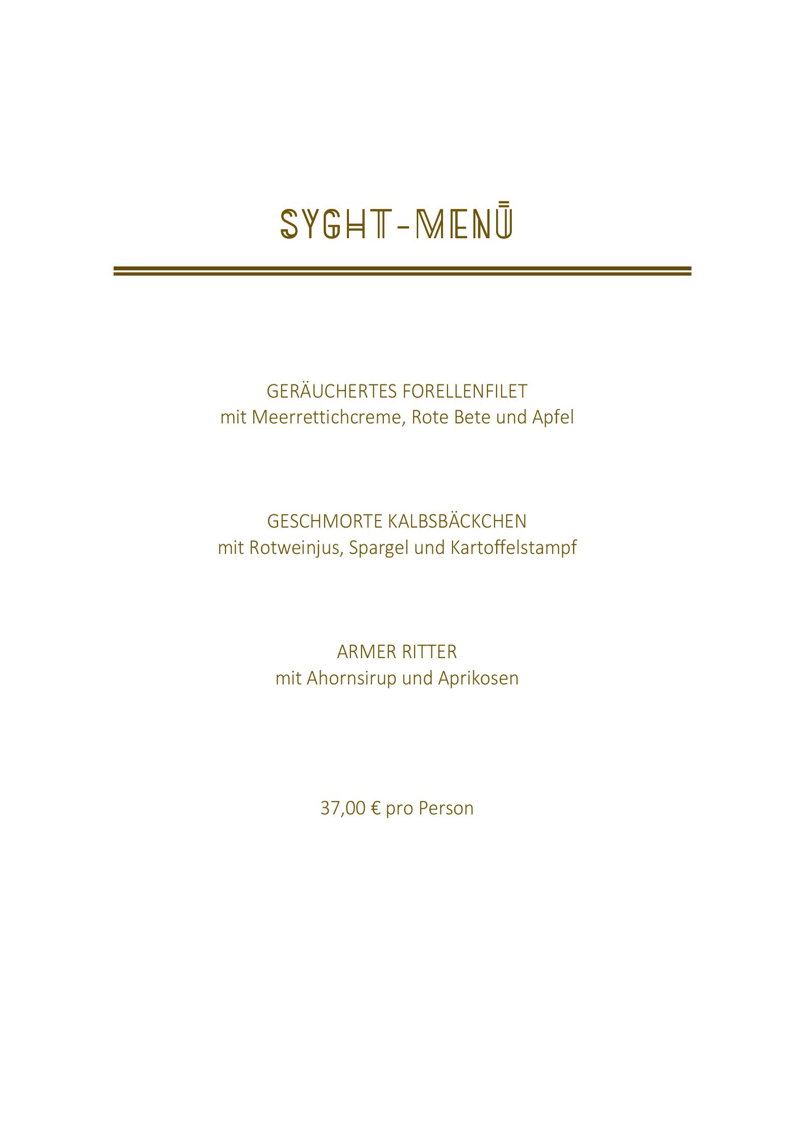 Speisekarte ab 09.04.2019