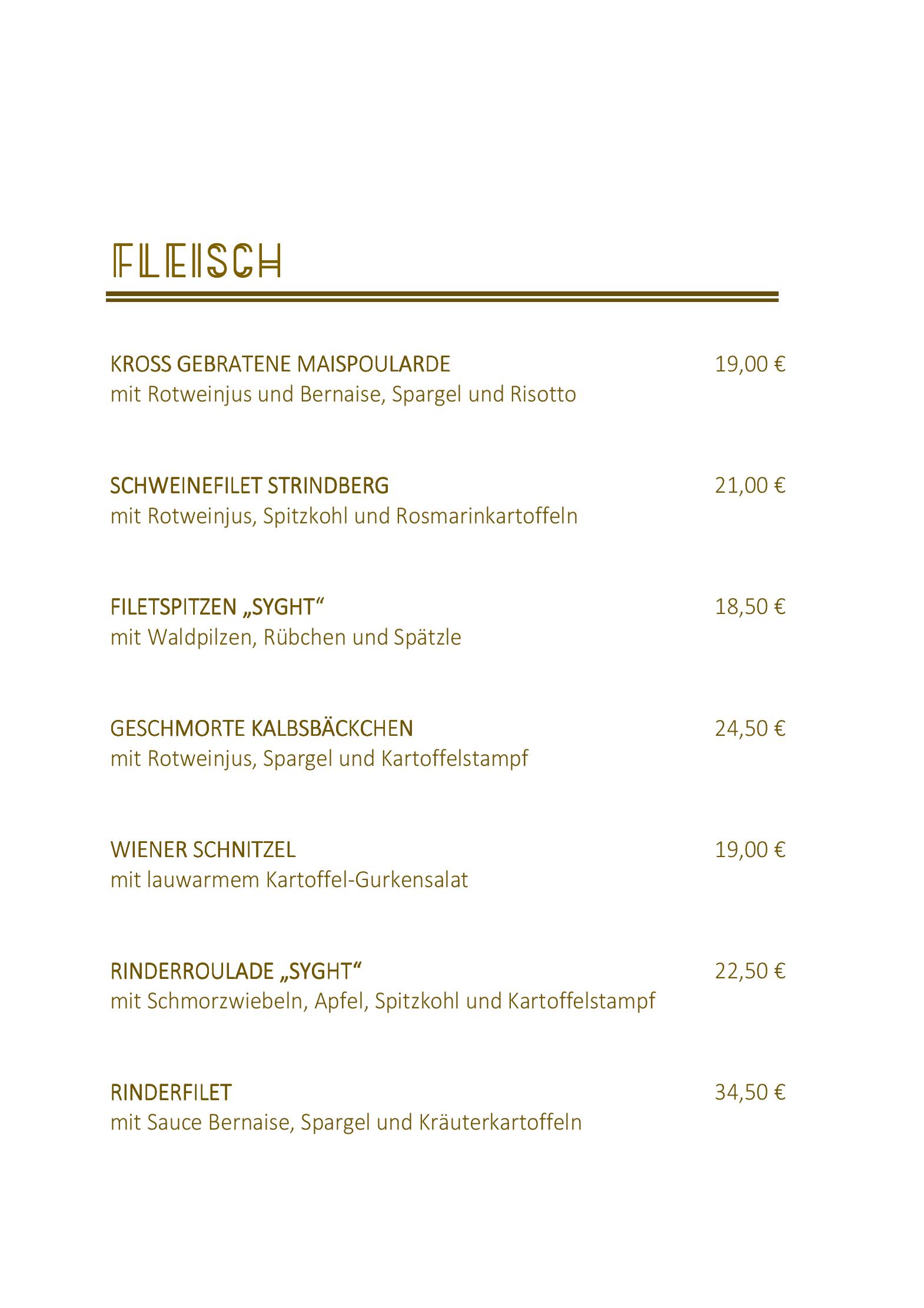 Speisekarte ab 09.04.2019