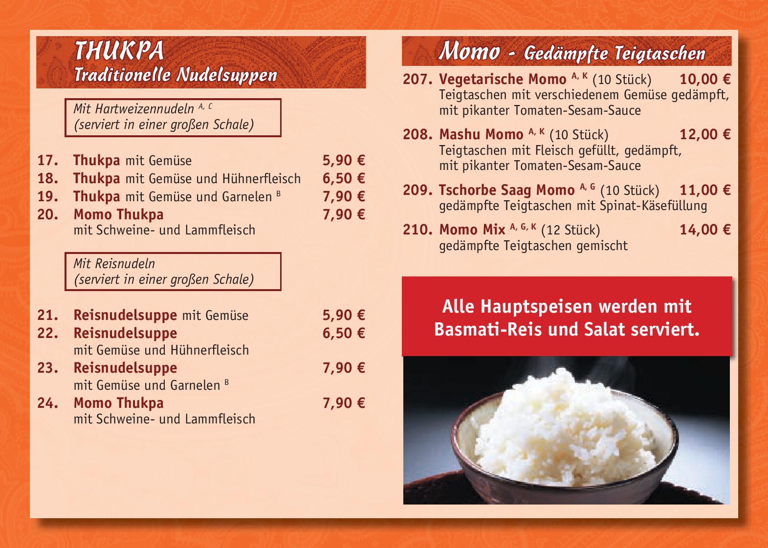 Speisekarte