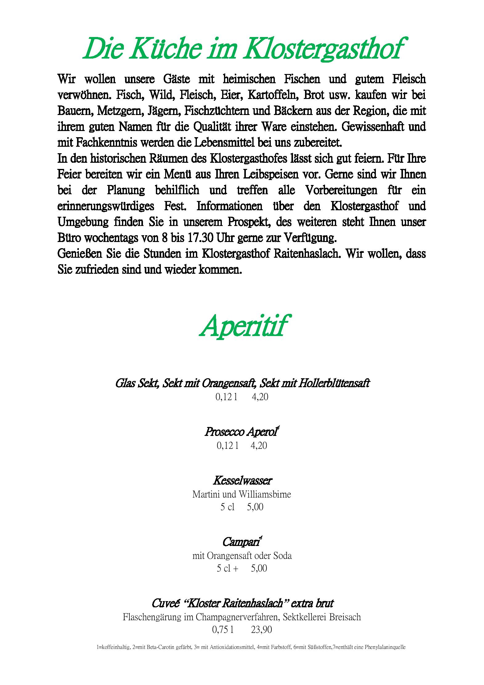 Speisekarte