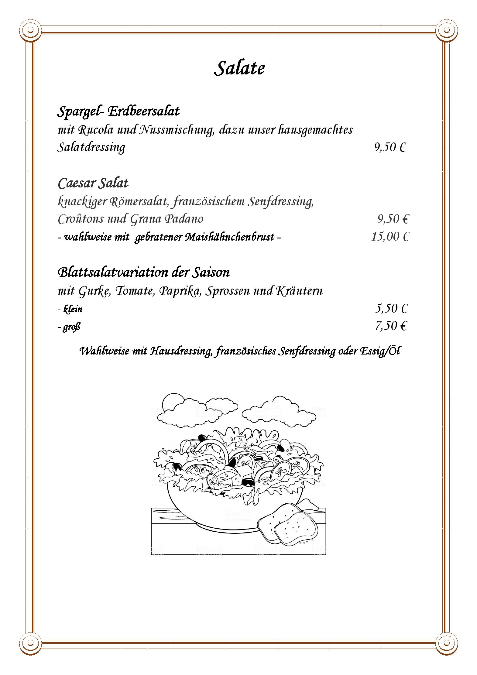Speisekarte