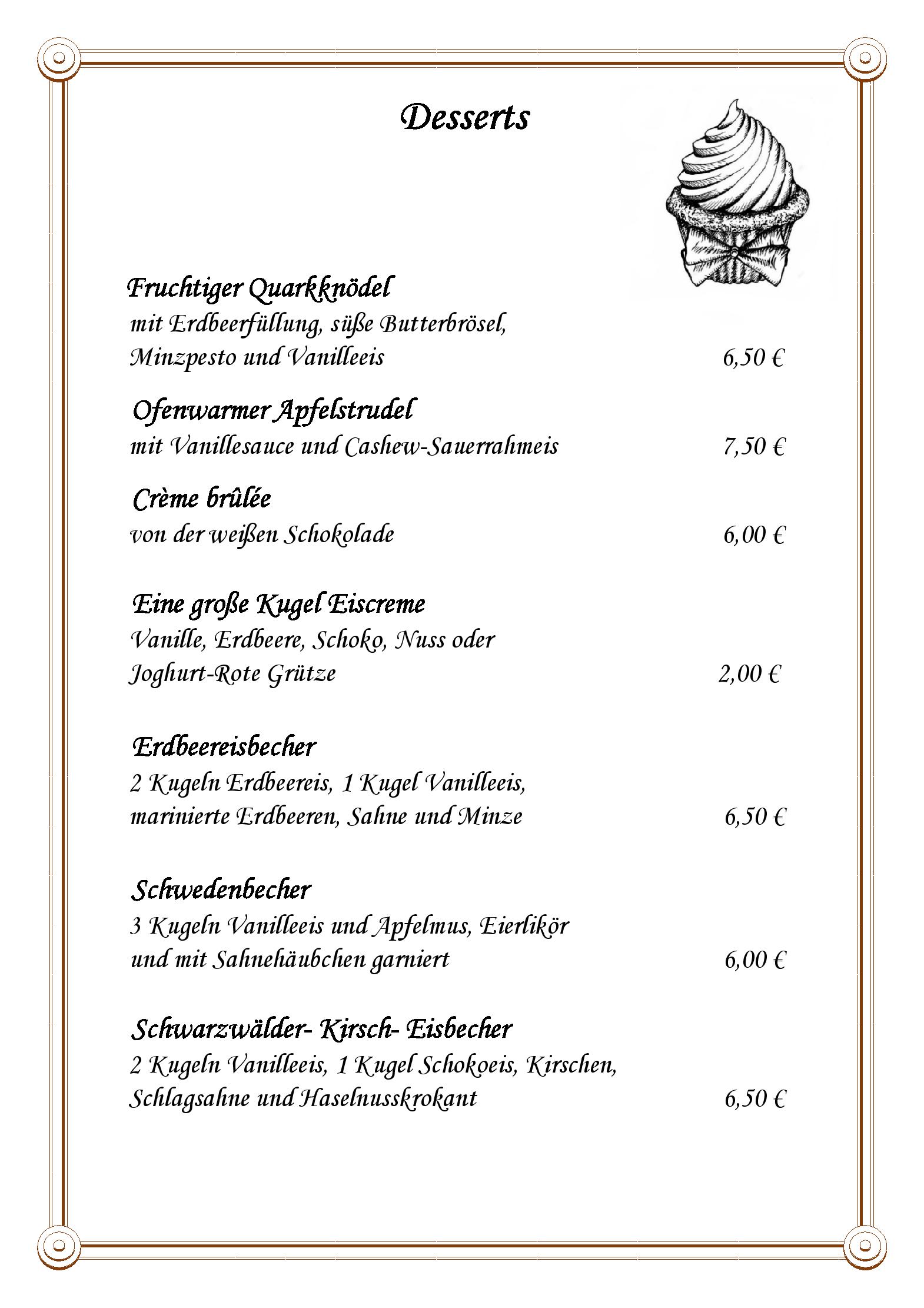 Speisekarte