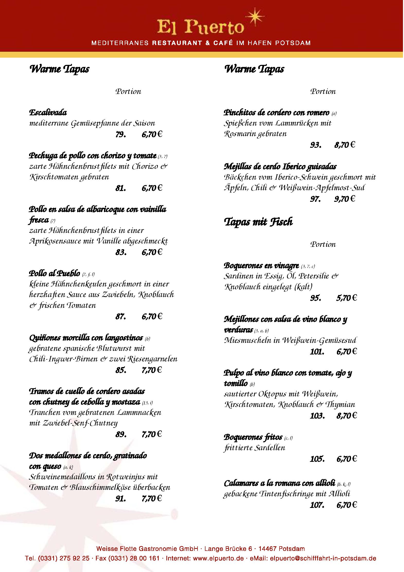 Tapaskarte