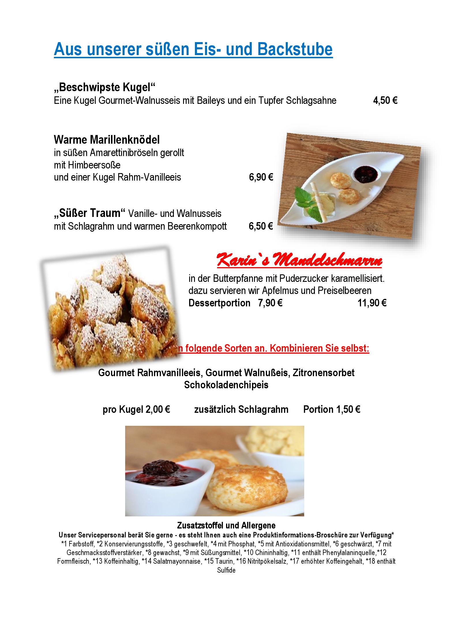 Speisekarte