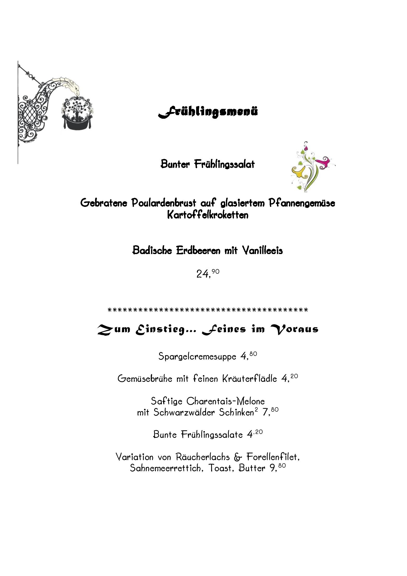 Speisekarte