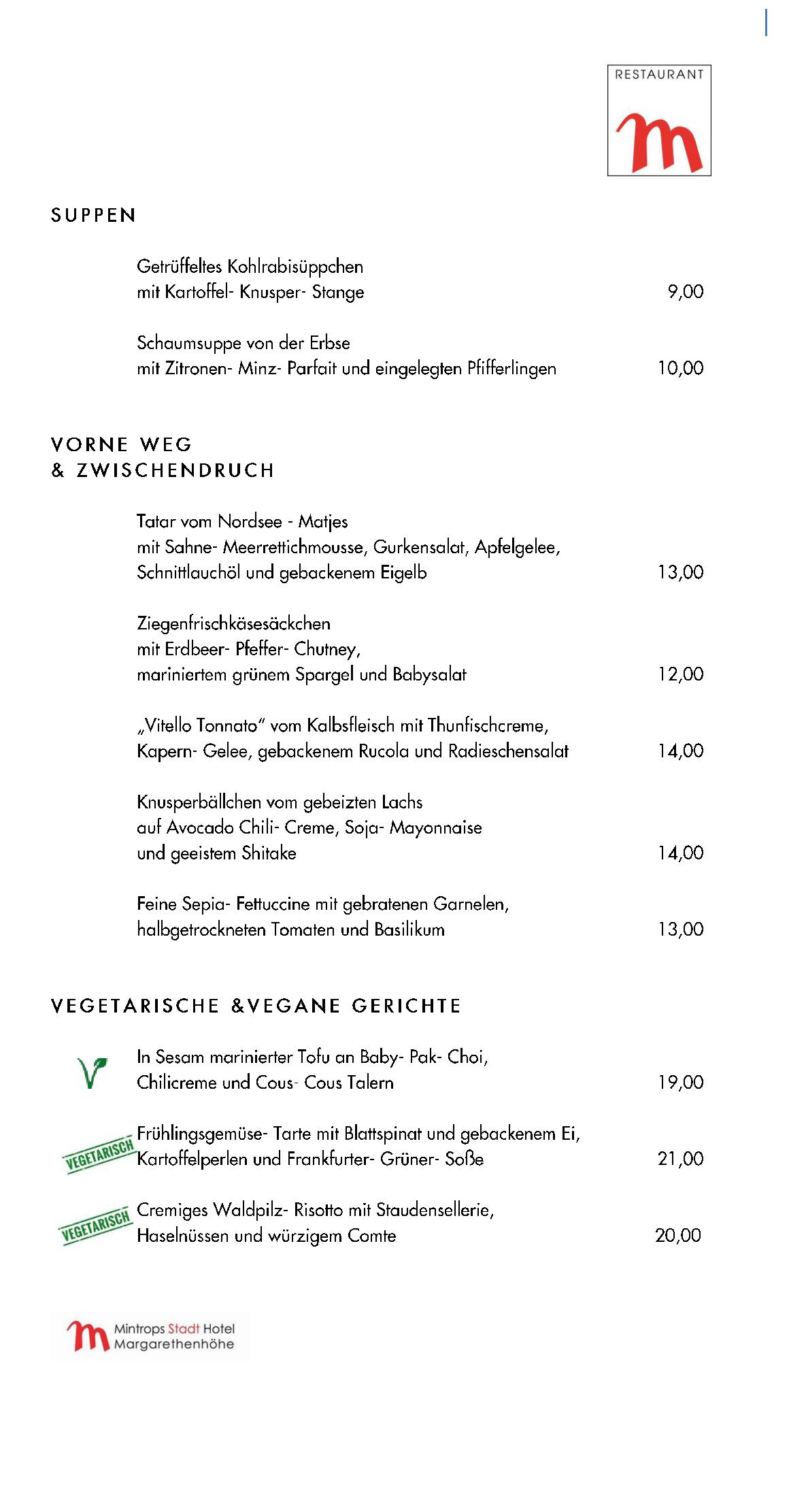 Speisekarte