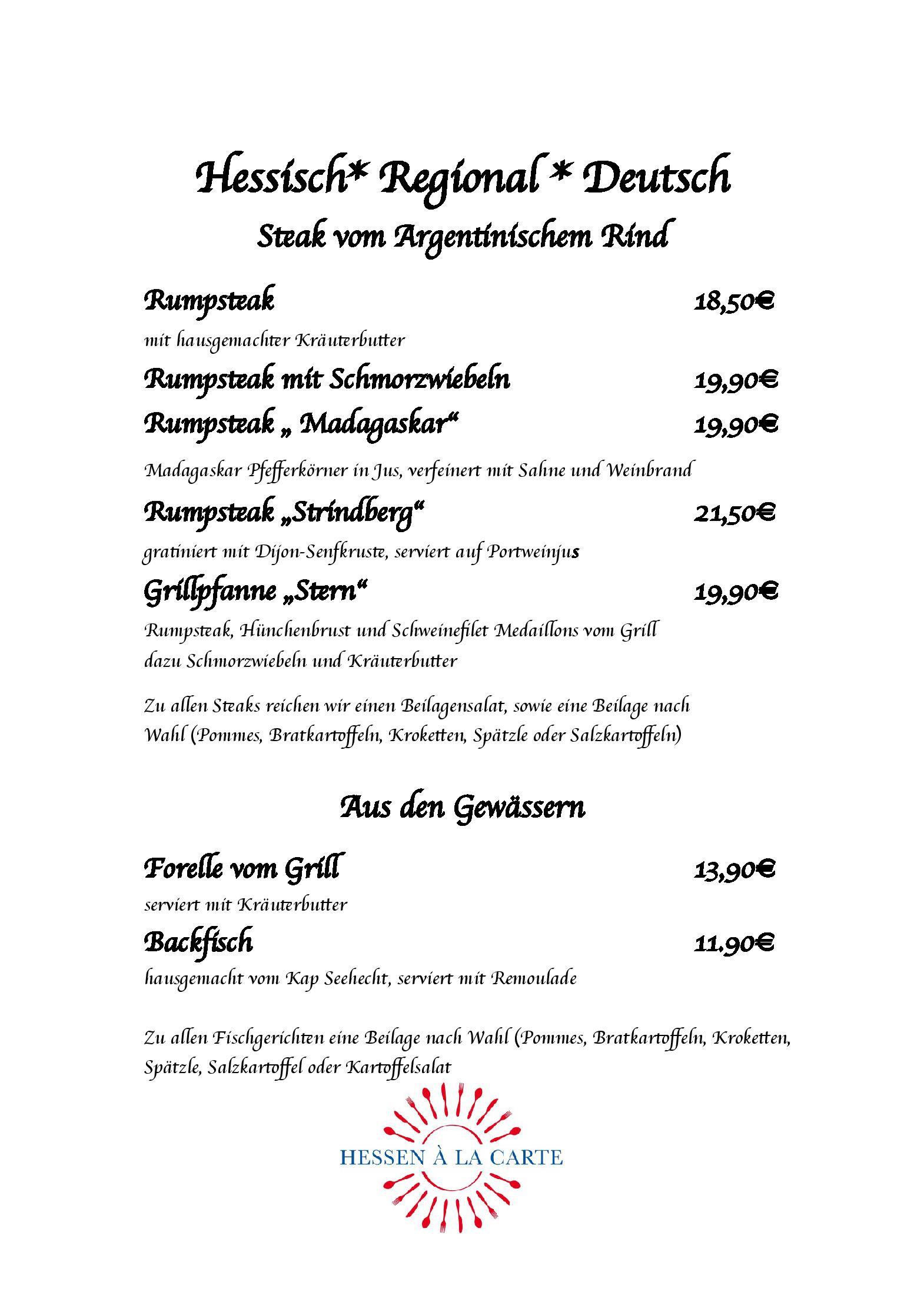 Speisekarte