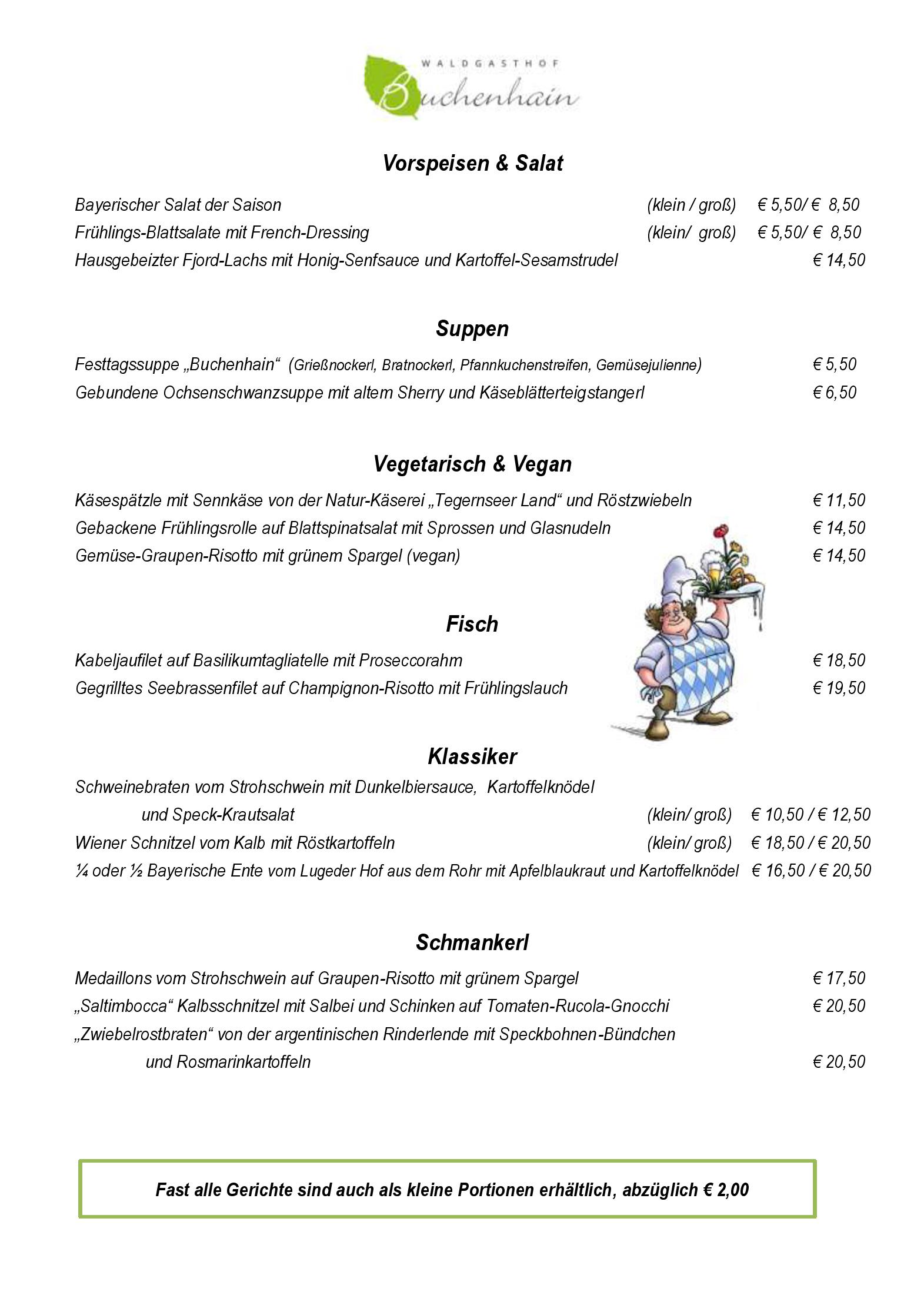 Speisekarte