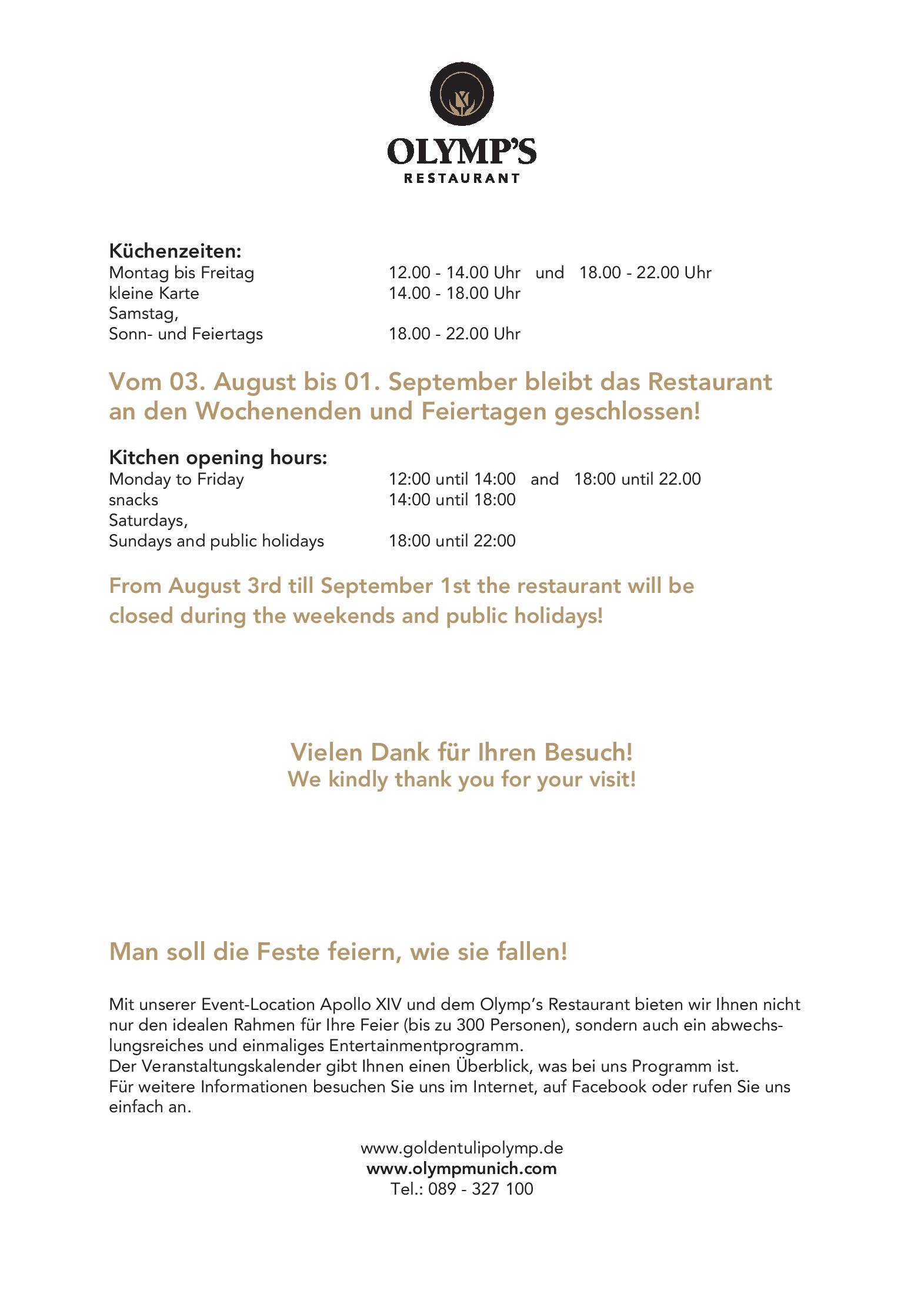 Speisekarte