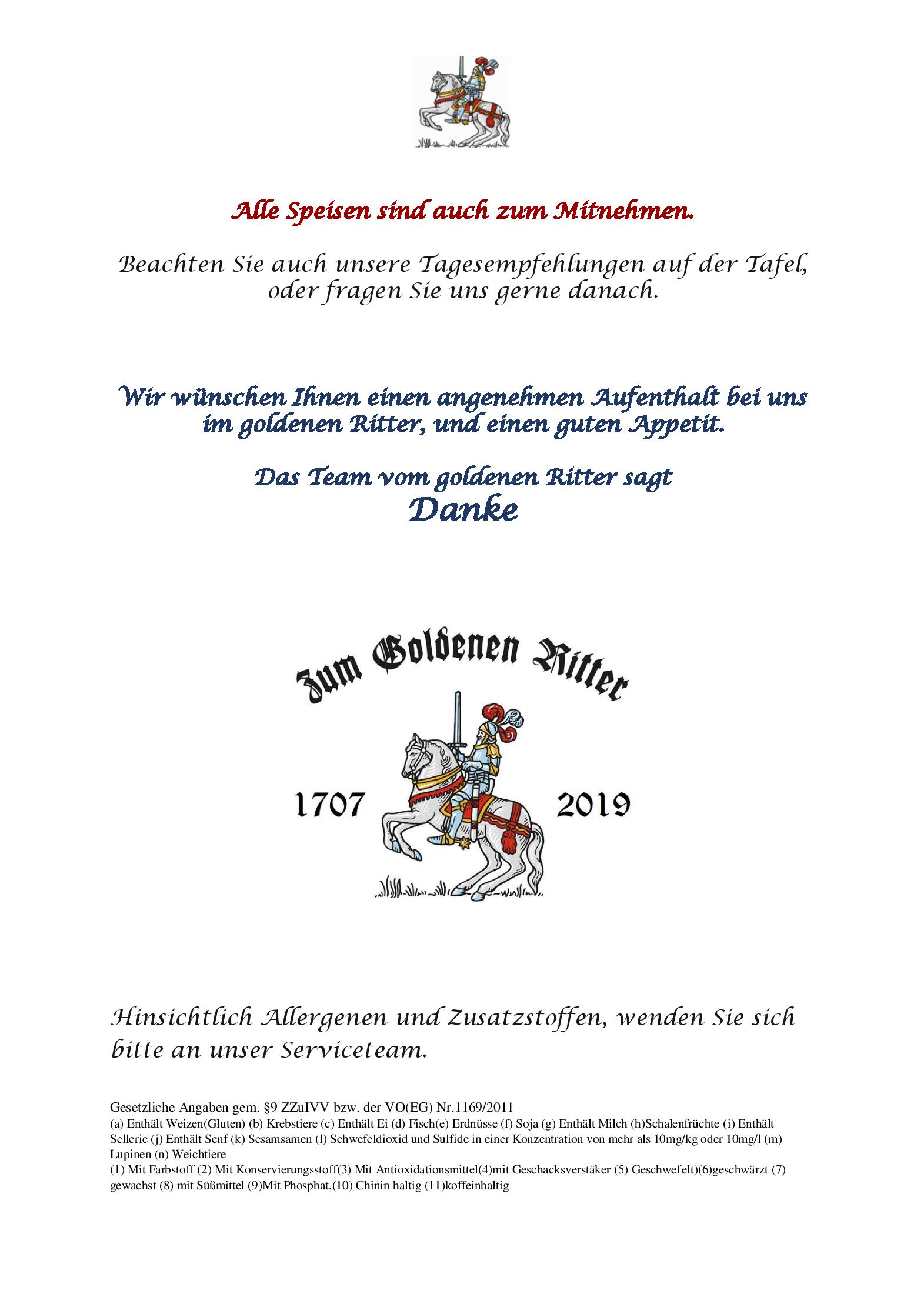 Speisekarte