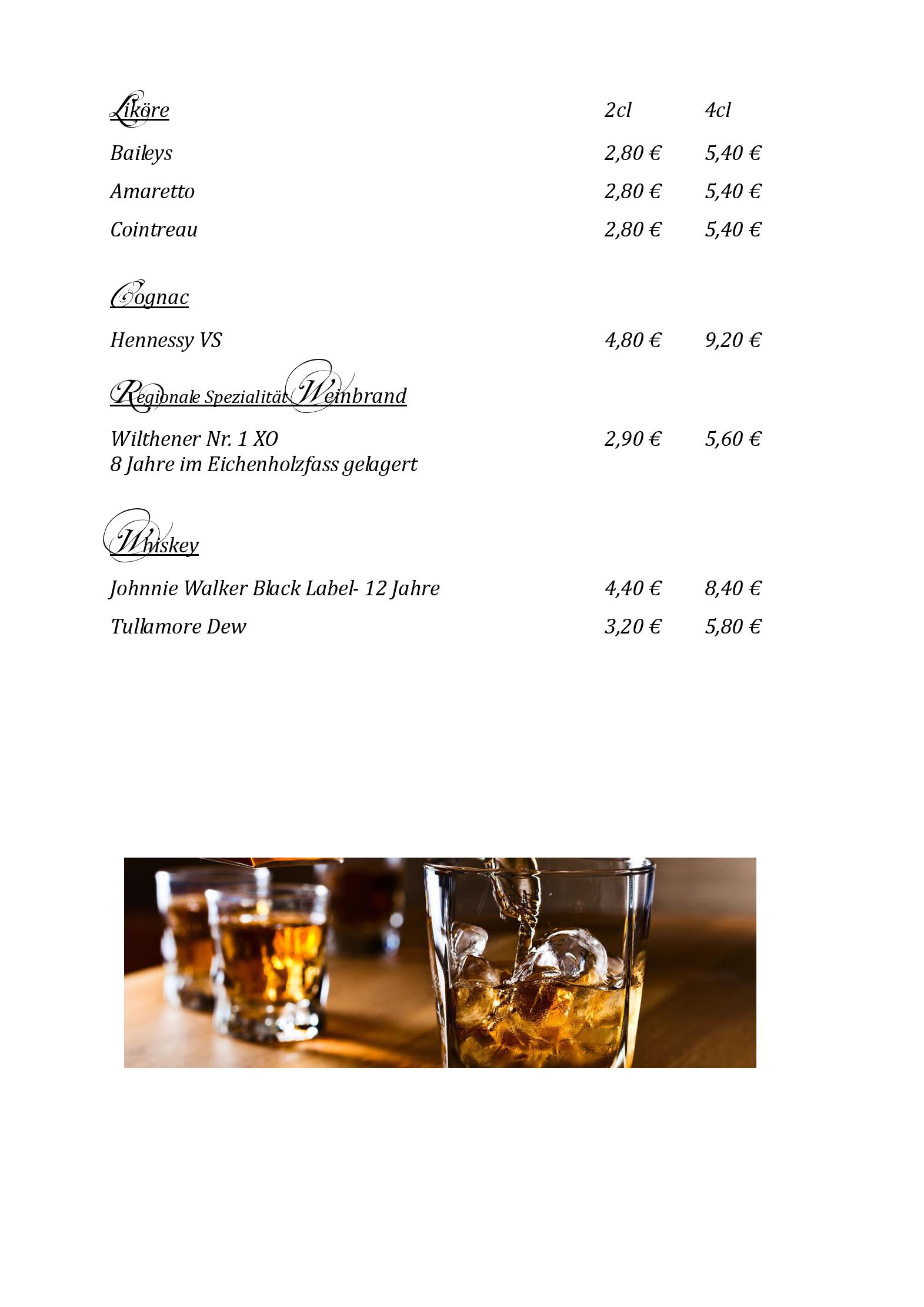 Speisekarte