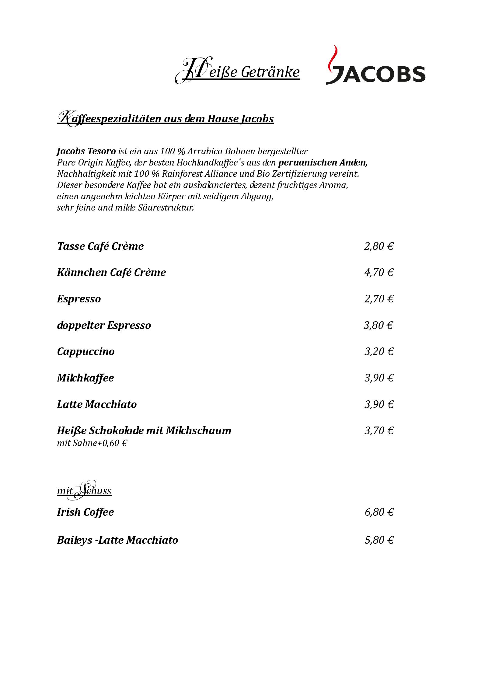 Speisekarte