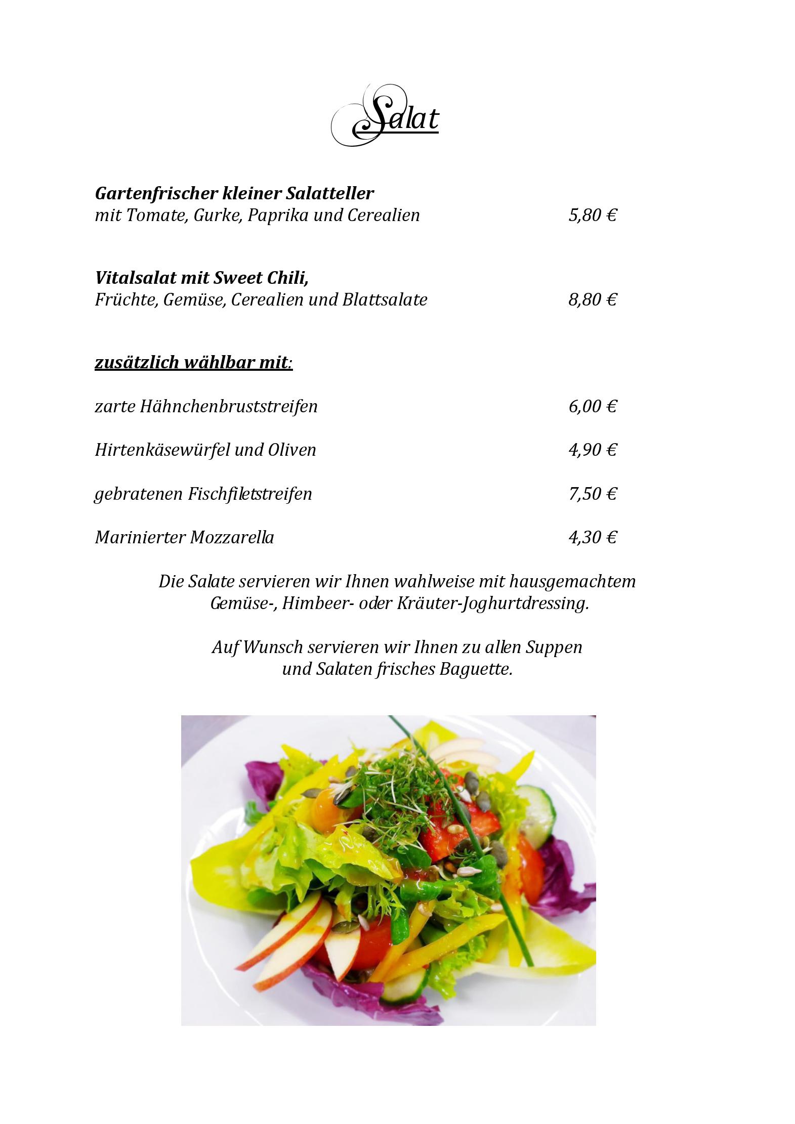 Speisekarte