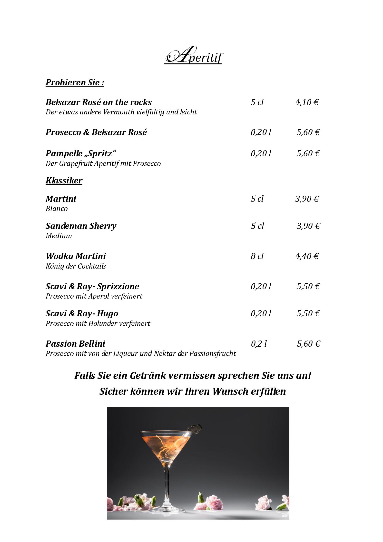 Speisekarte