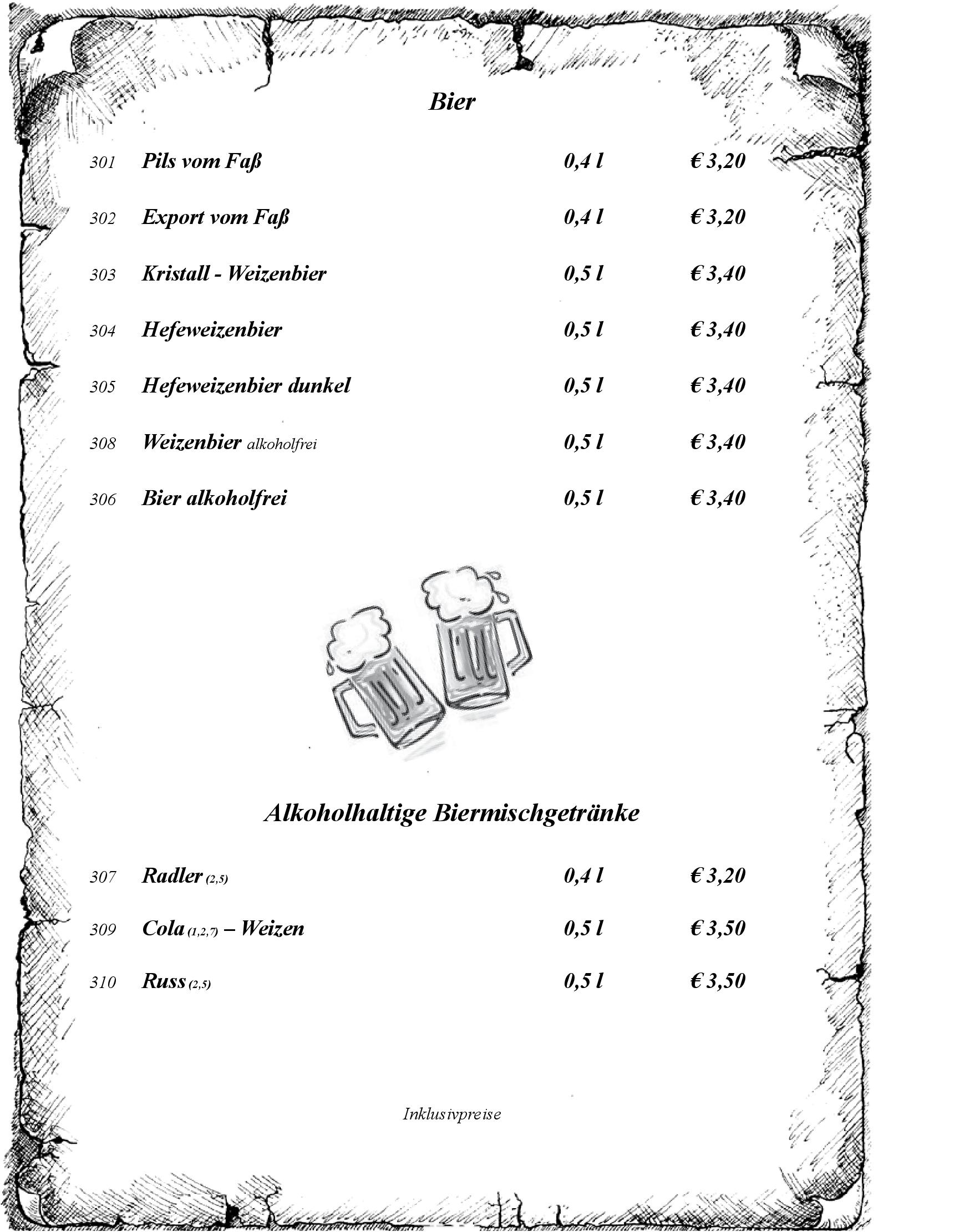Speisekarte