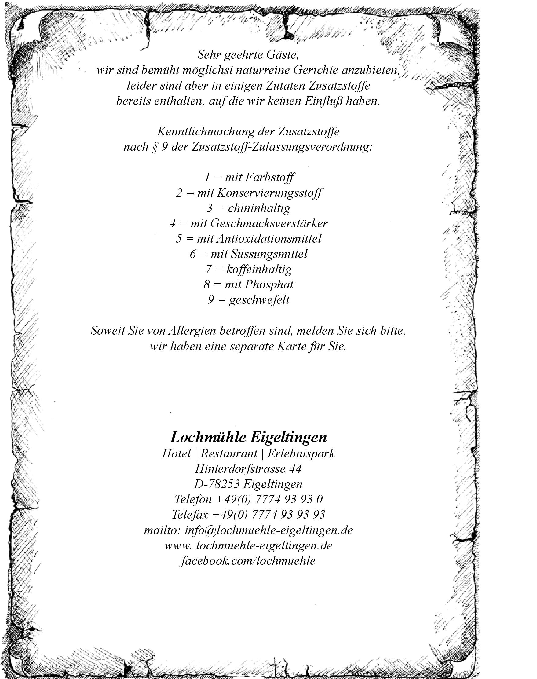 Speisekarte
