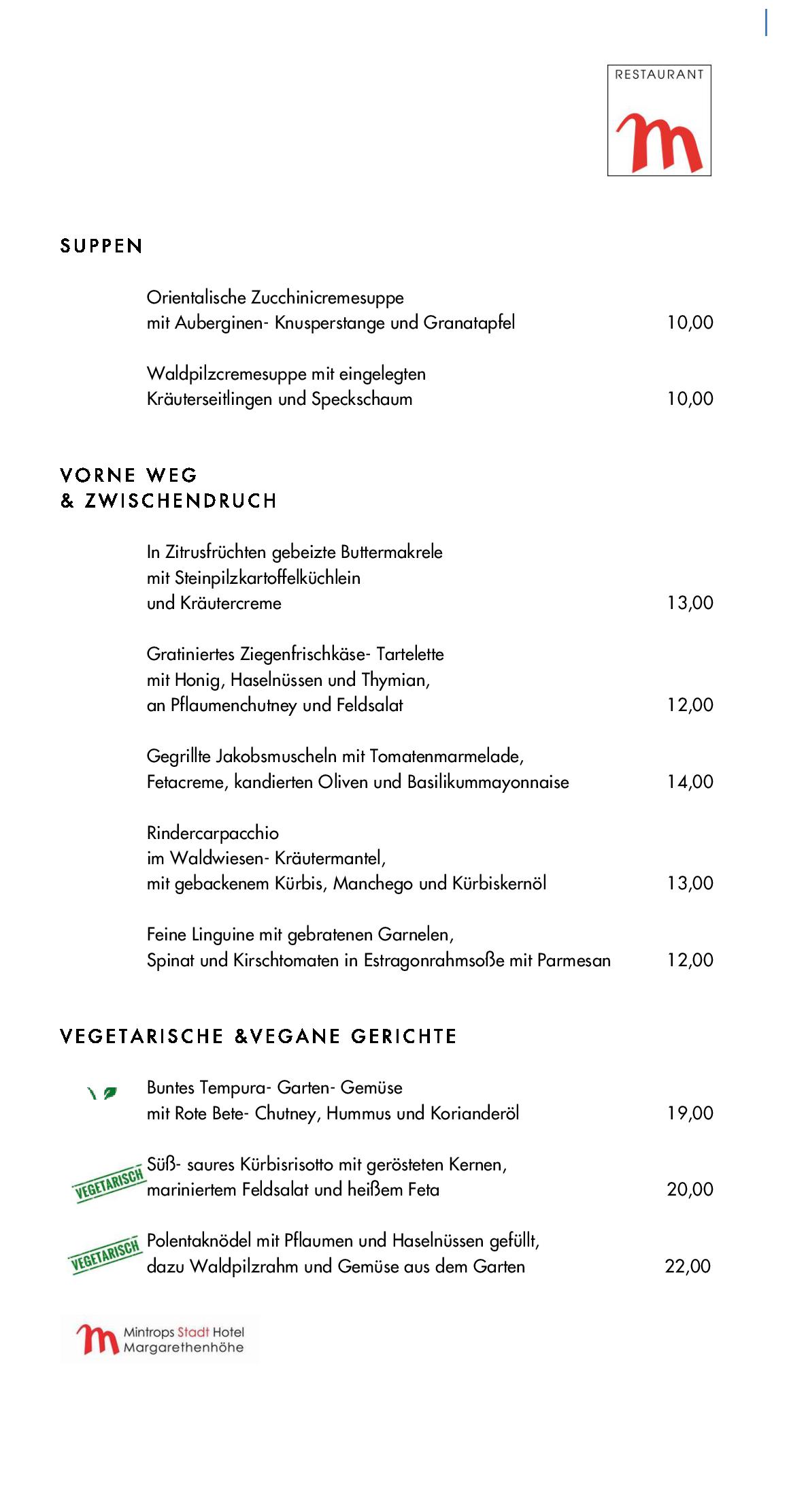 Speisekarte