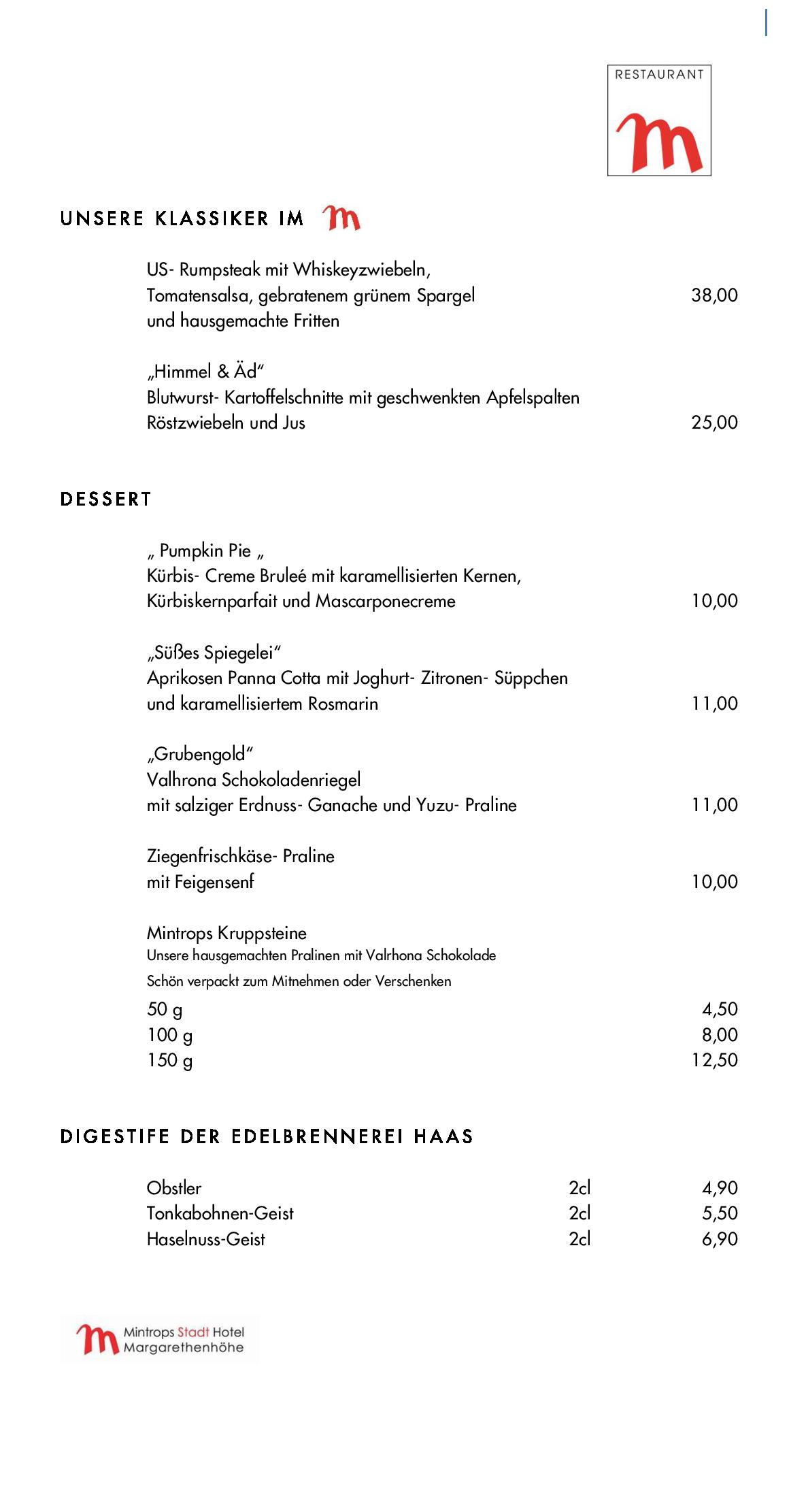 Speisekarte
