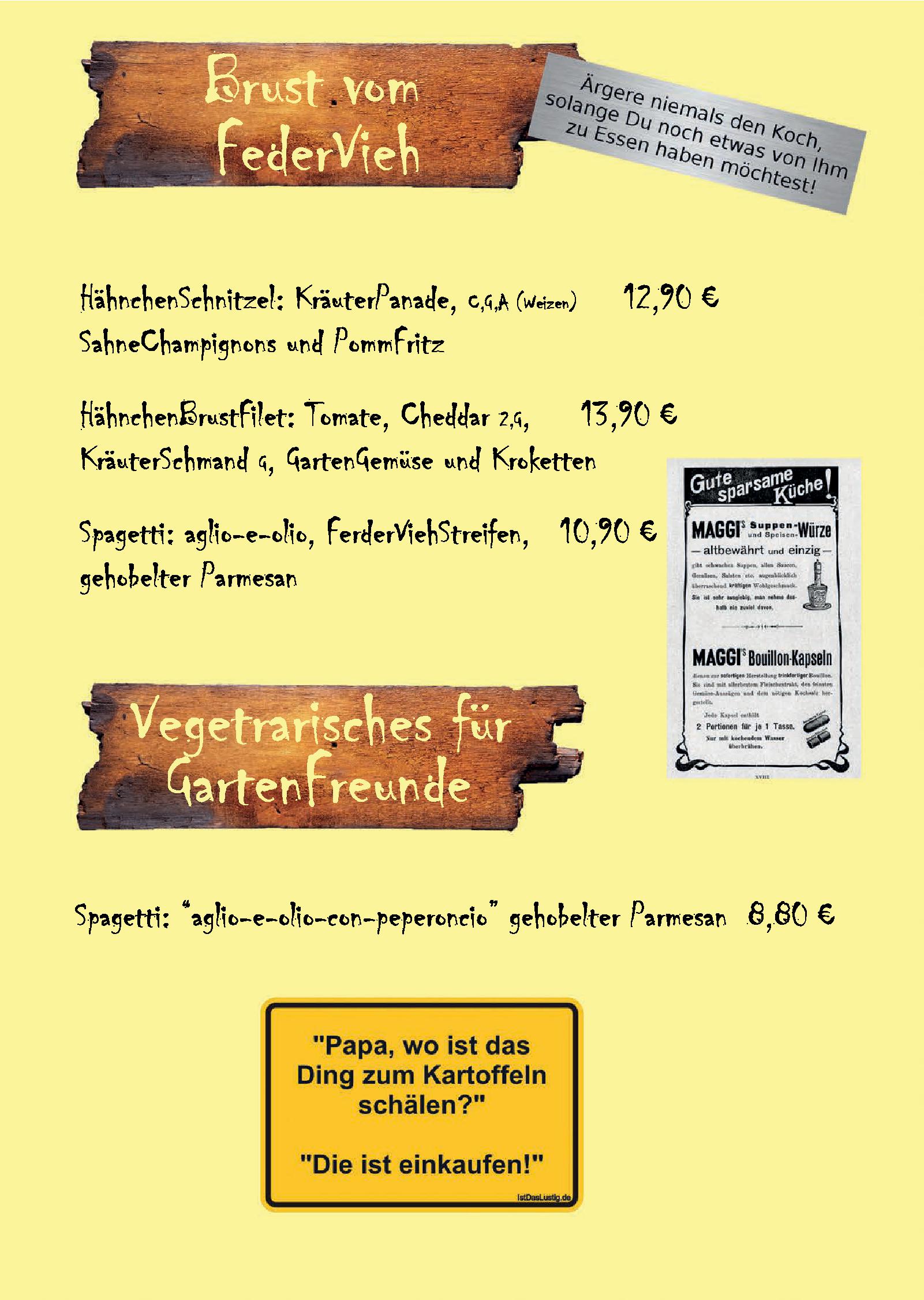 Speisekarte