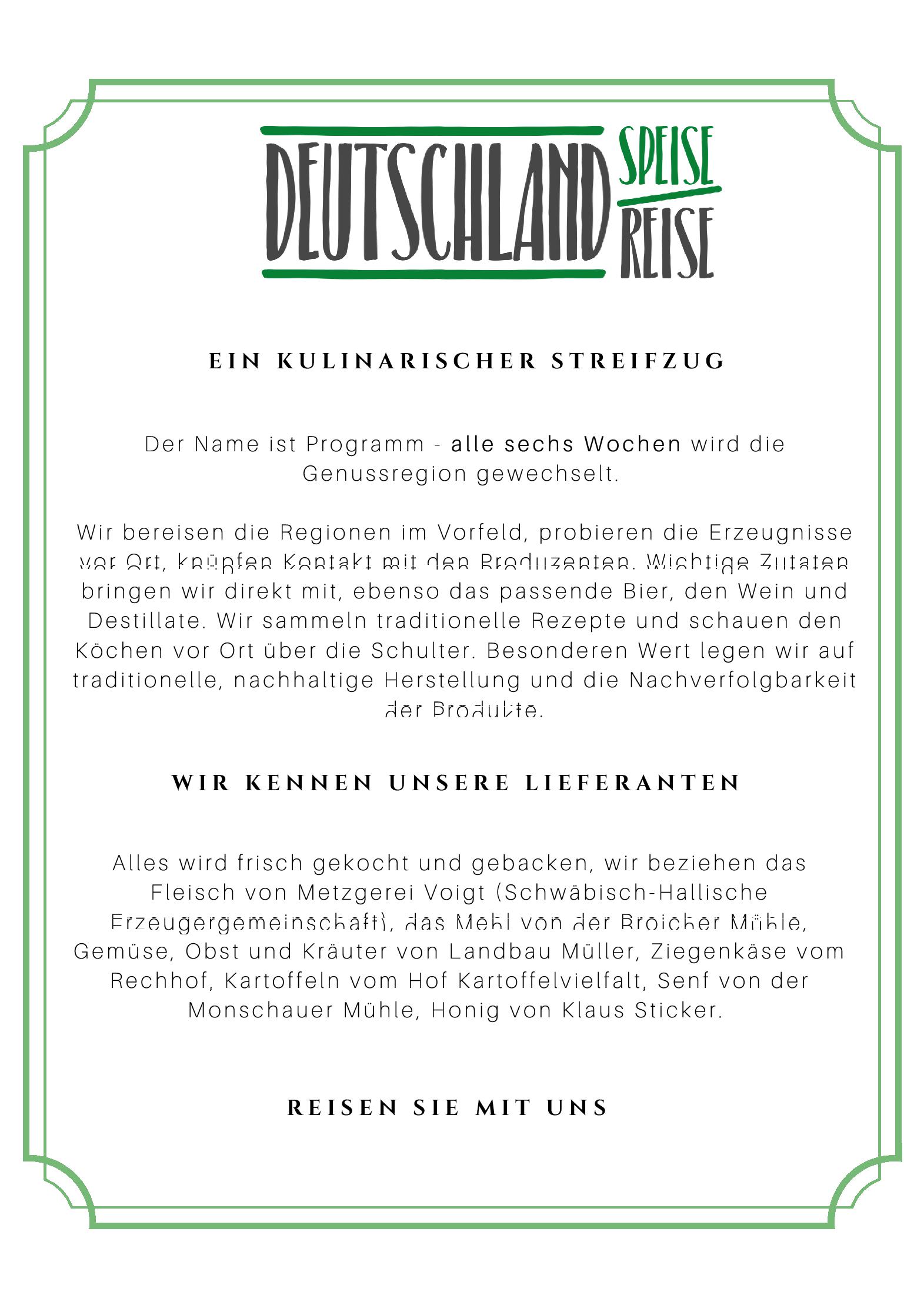 Speisekarte