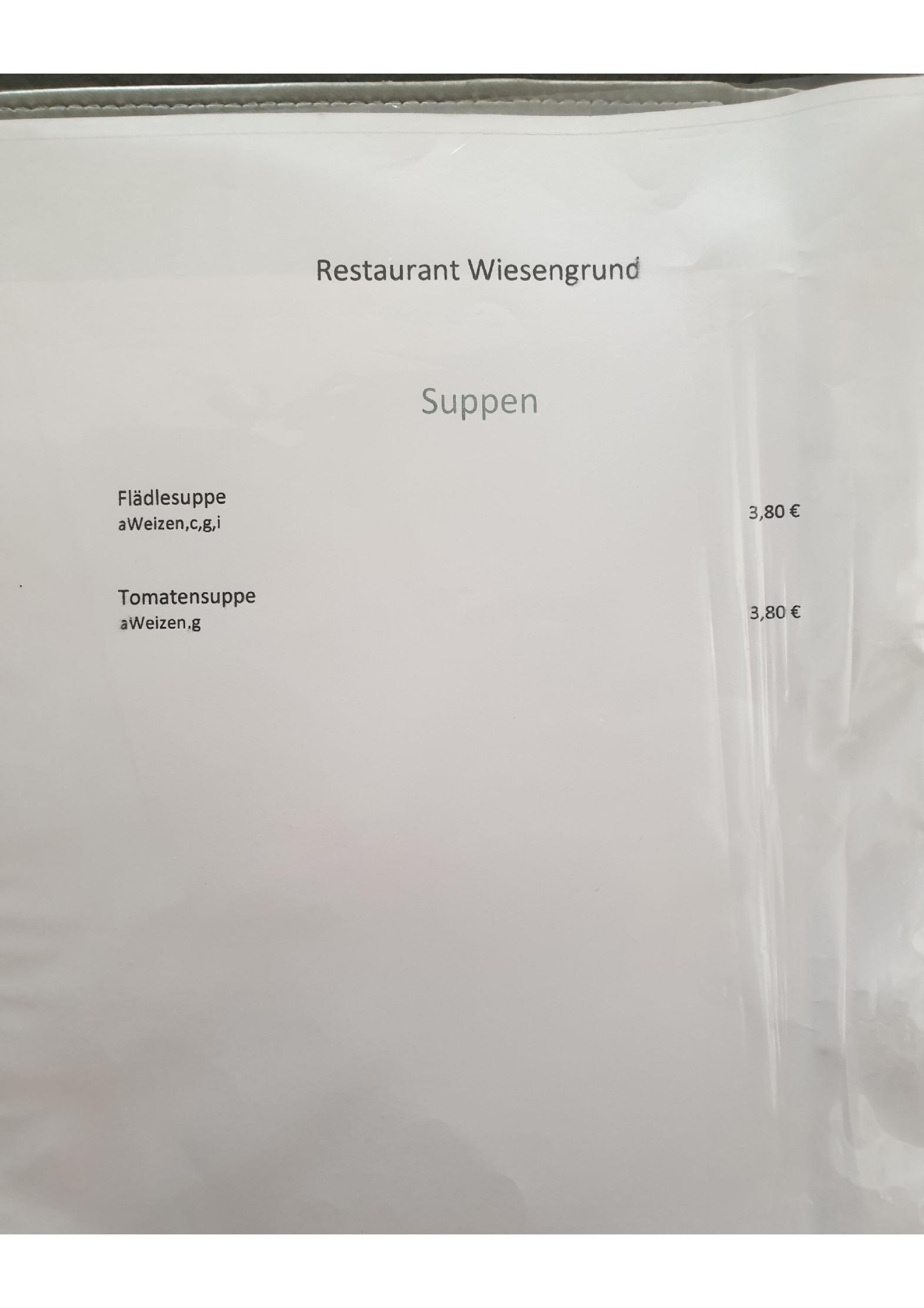 Speisekarte